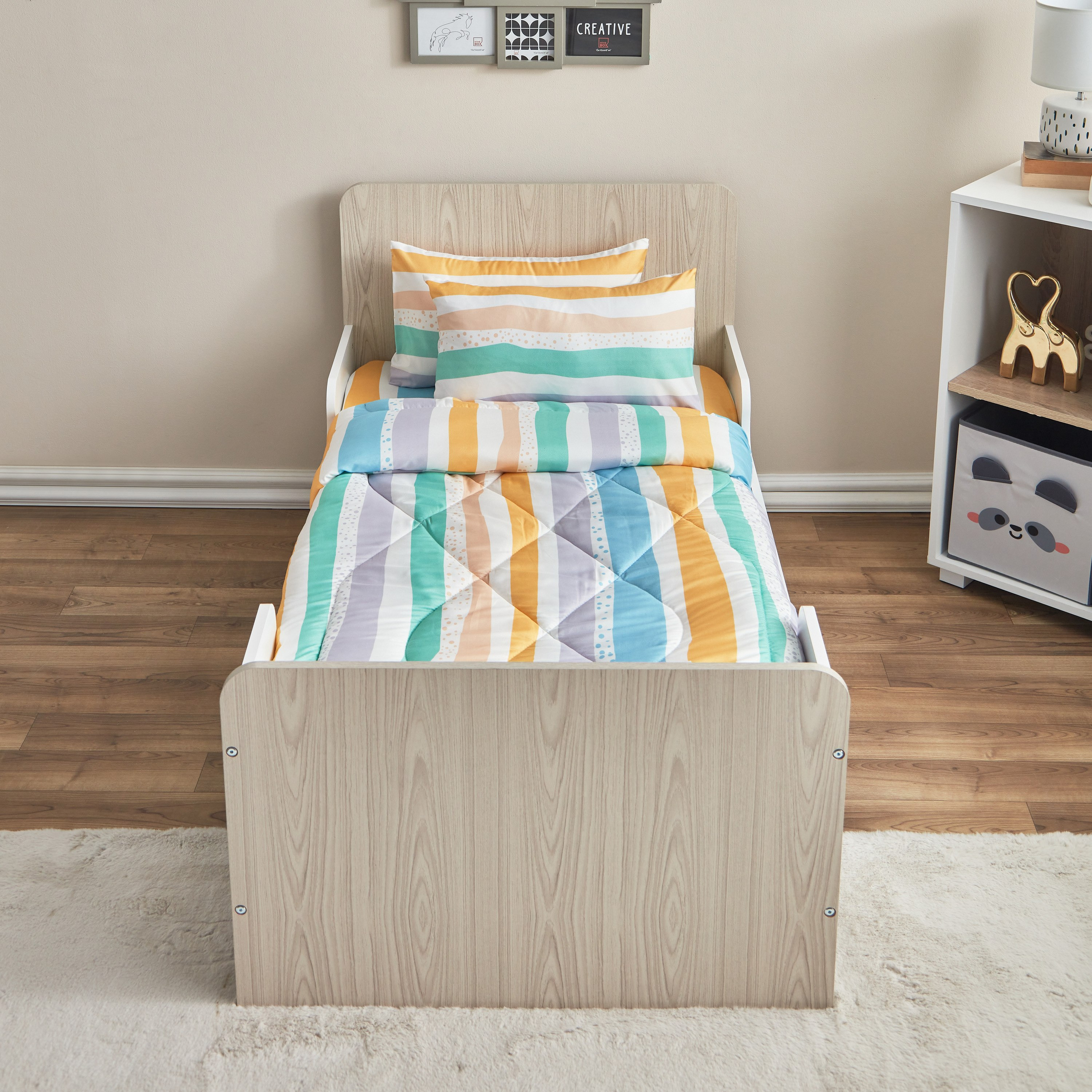 لحاف مع شرشف مطاطي وغطاء وسادة للأطفال من الألياف الدقيقة من نورا - 100x150 سم-hbxhomeware-hbxkidsandyouth-image-2