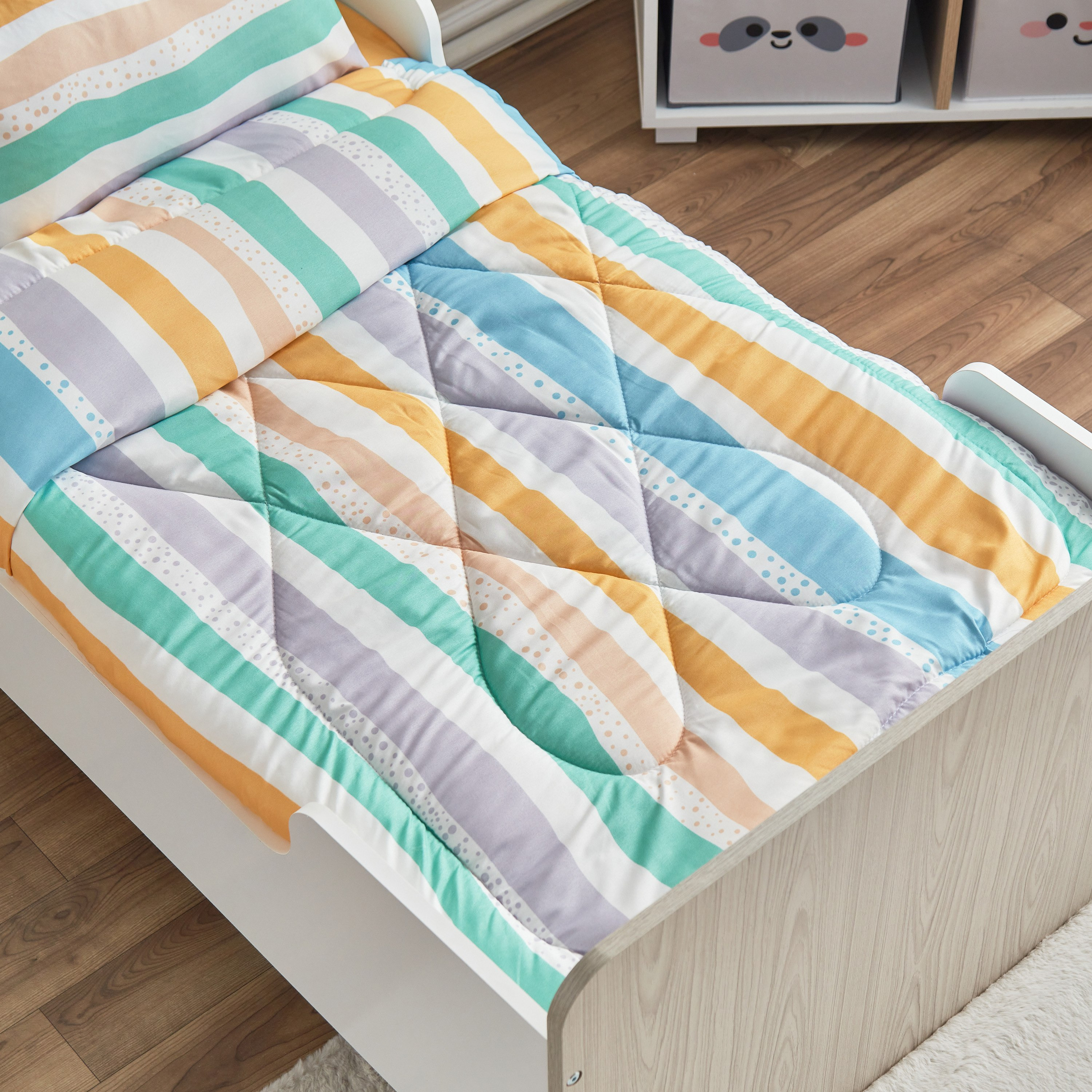 لحاف مع شرشف مطاطي وغطاء وسادة للأطفال من الألياف الدقيقة من نورا - 100x150 سم-hbxhomeware-hbxkidsandyouth-image-4