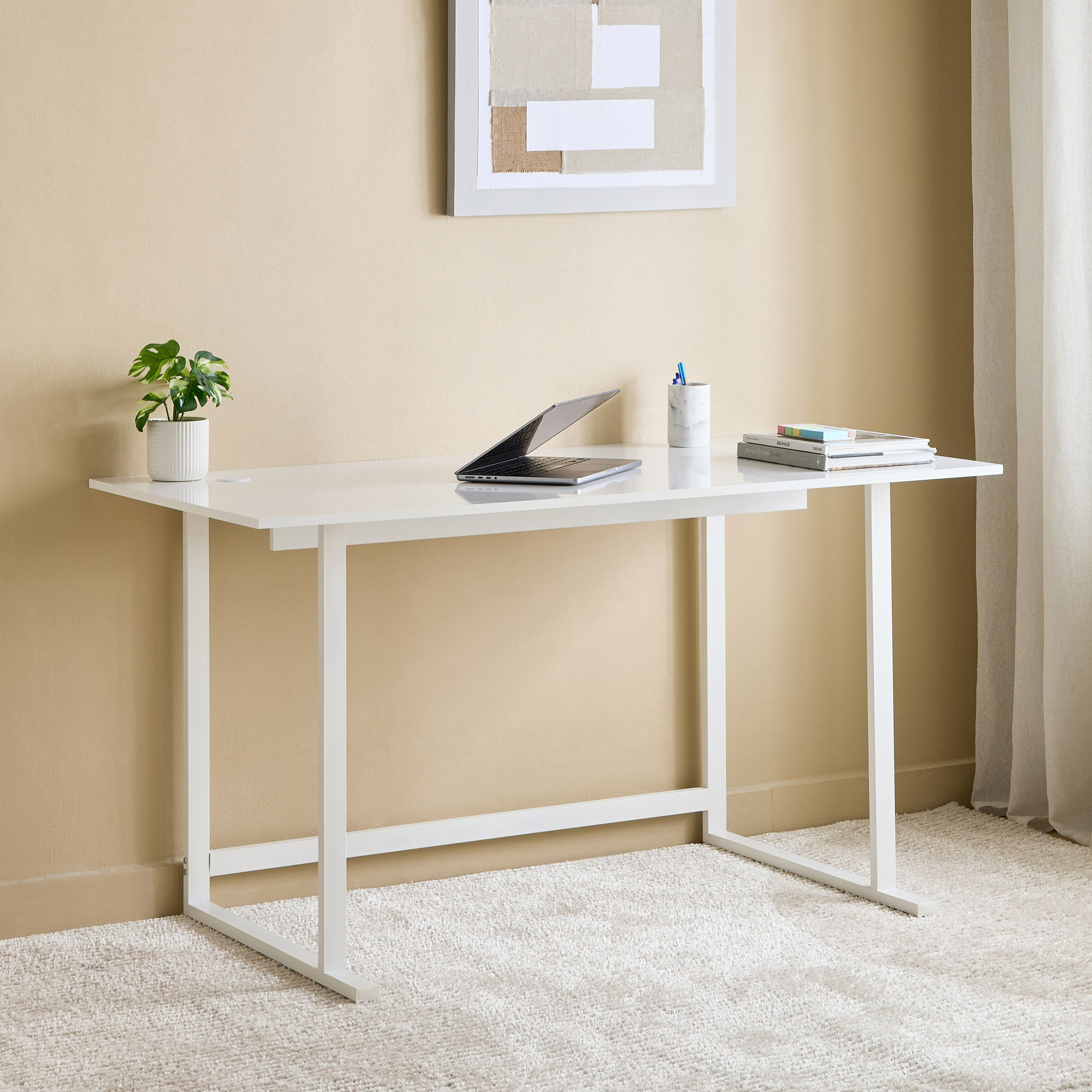 Norwich Large High Gloss Study Desk -hbxfurniture-office-desks-image-1
