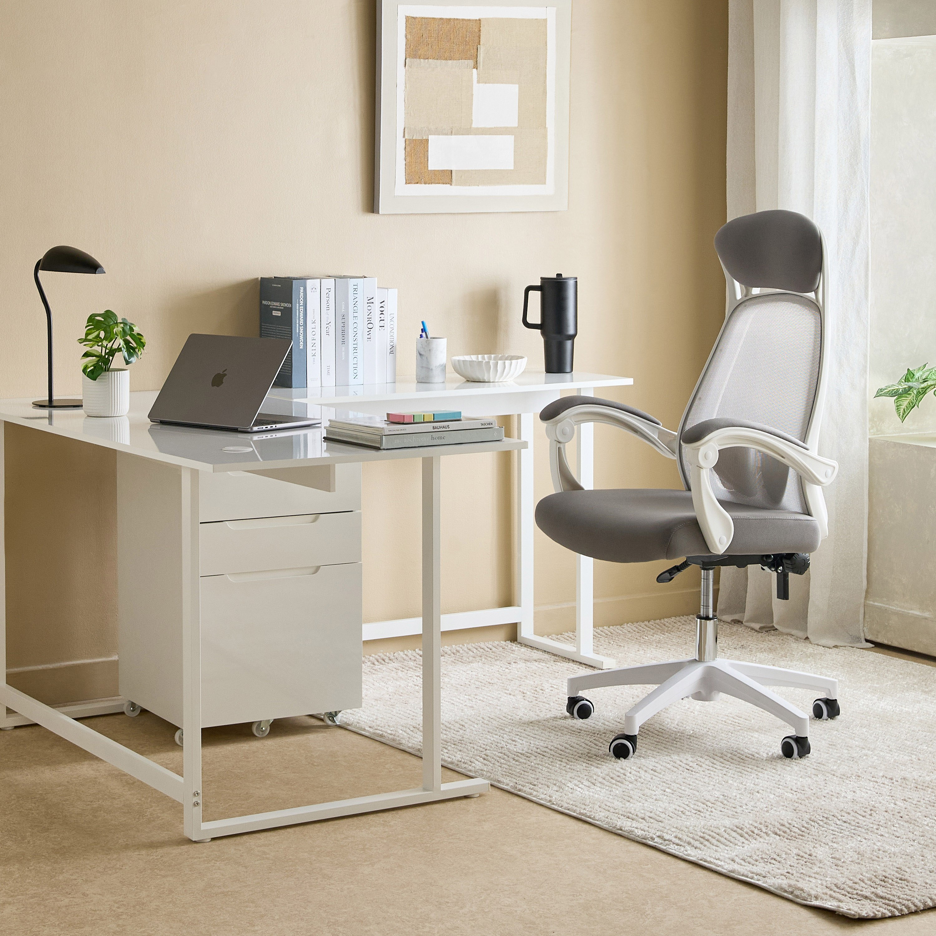 Norwich Large High Gloss Study Desk -hbxfurniture-office-desks-image-6