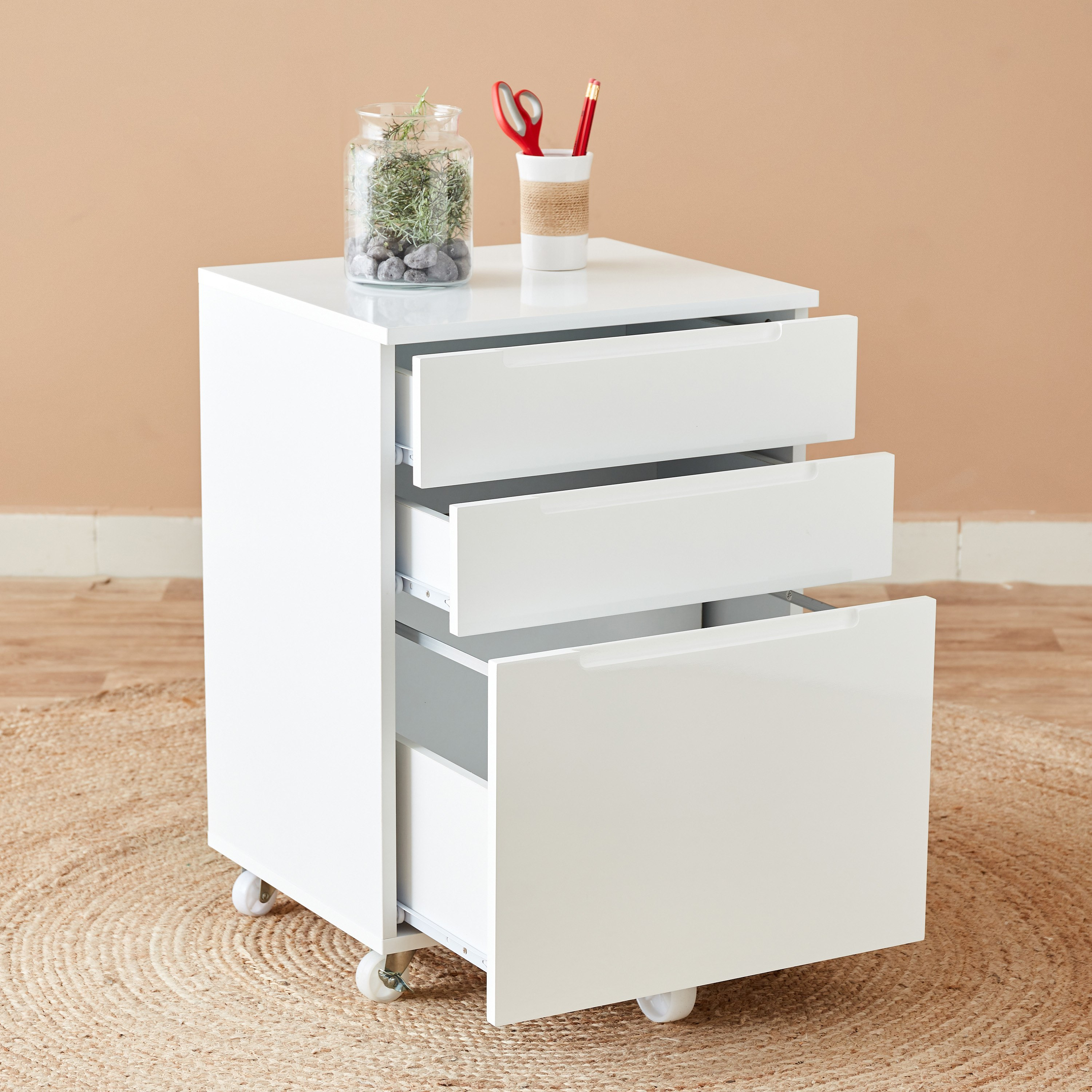 Norwich 3-Drawer High Gloss File Cabinet-hbxfurniture-office-desks-image-3