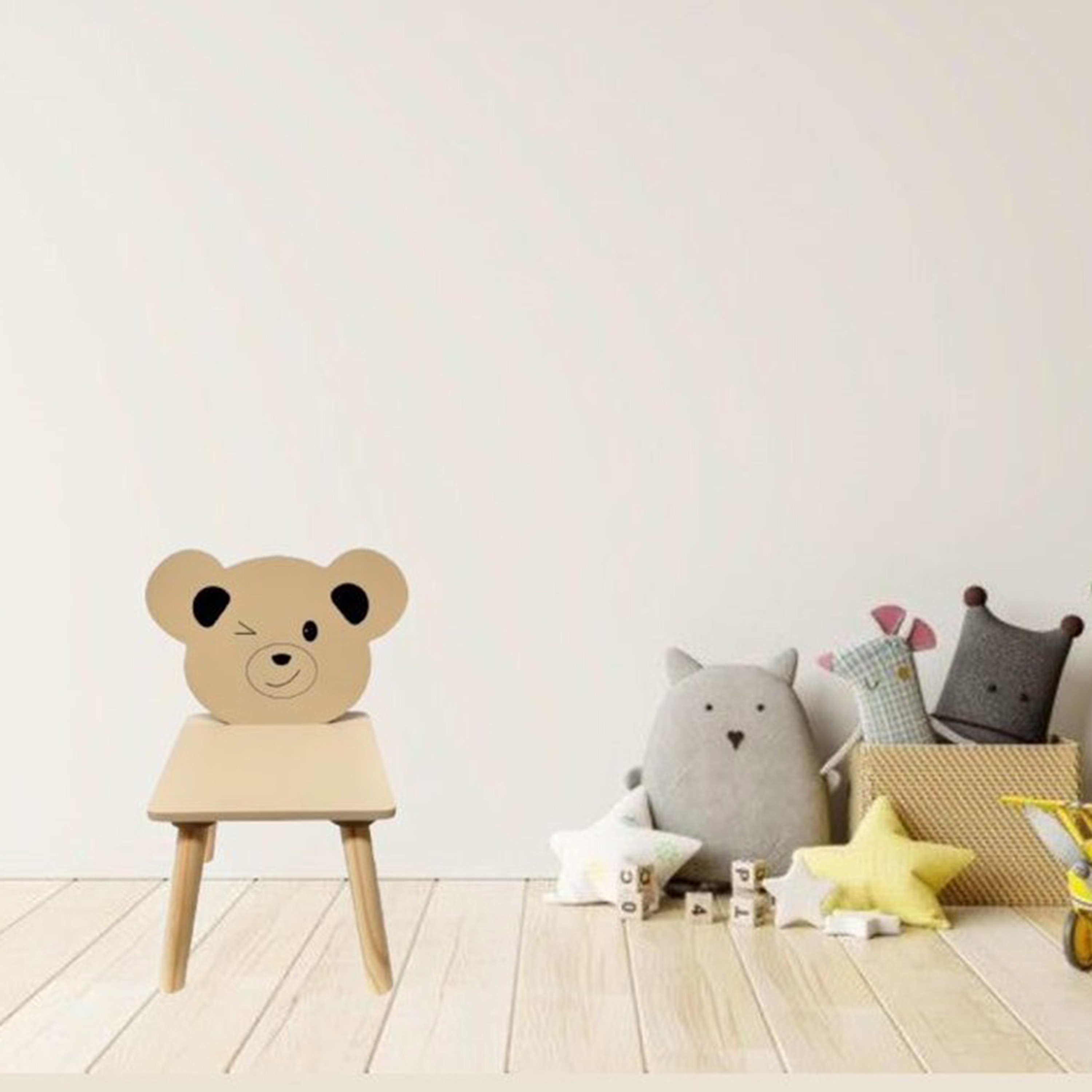 Vanilla Bear Kids Armless Chair-hbxfurniture-kidsroom-studychairs-image-1
