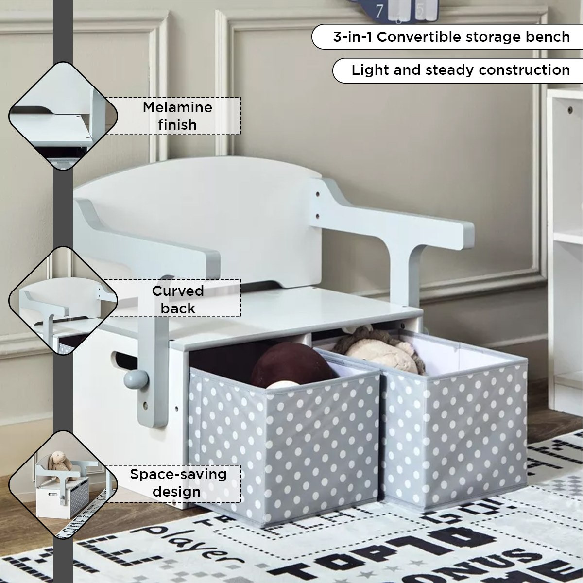 Vanilla Convertible Kids Toy Storage with Bench-hbxfurniture-office-desks-image-5