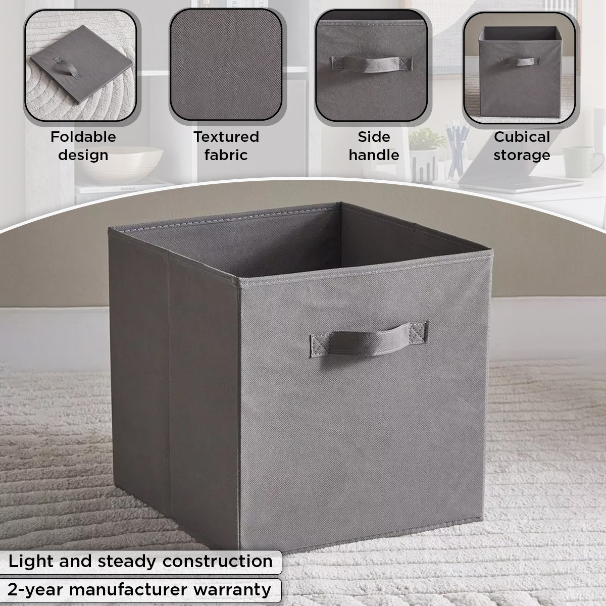 صندوق قماش على شكل مكعب من أوليف- 32x33x32 سم-hbxbedroom-bedroomaccessories-bedroomstorage-image-4