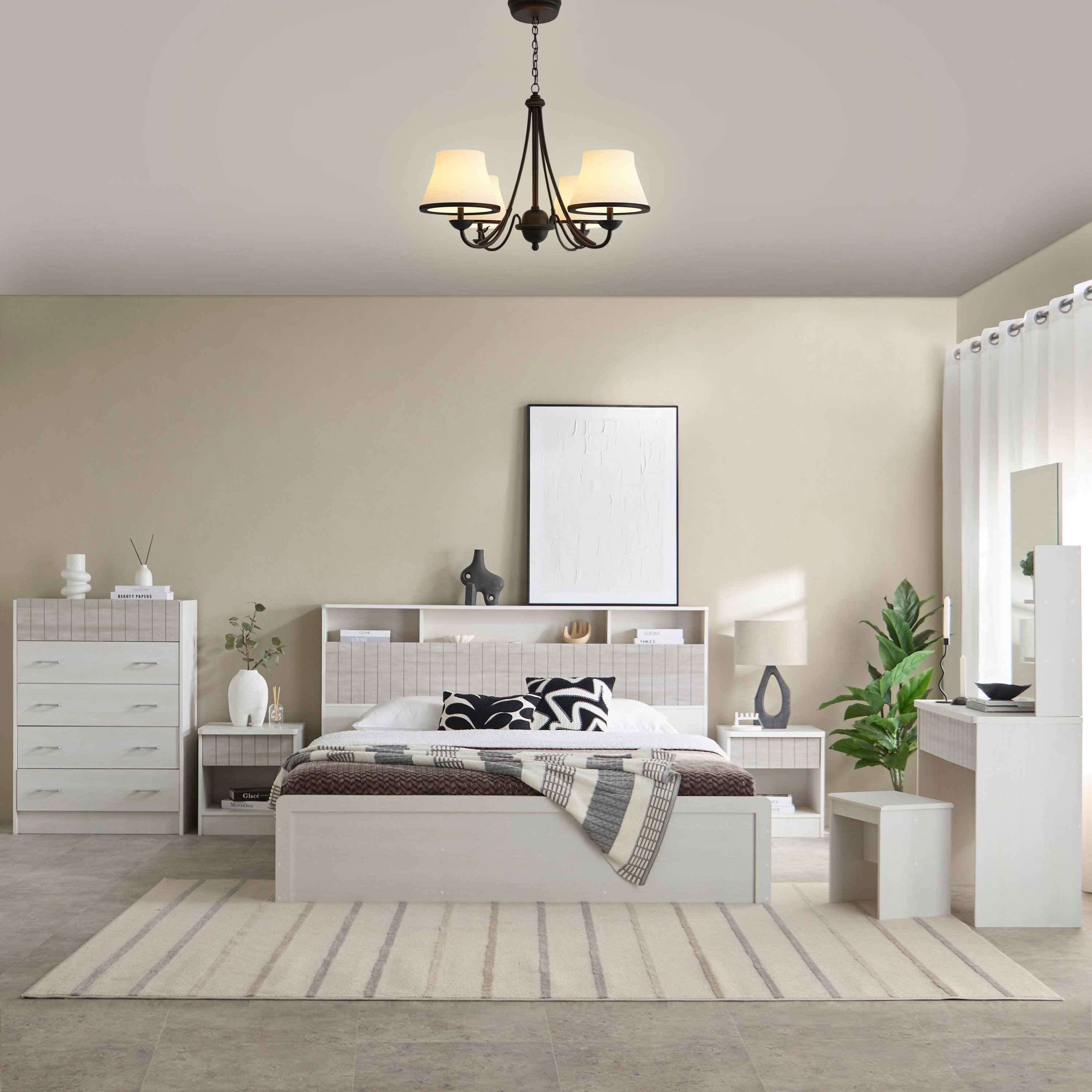 Liverpool 6-Piece King Smart Bedroom Set - 180x200 cm-hbxbedroom-bedsandbedsets-bedroomsets-king-image-14