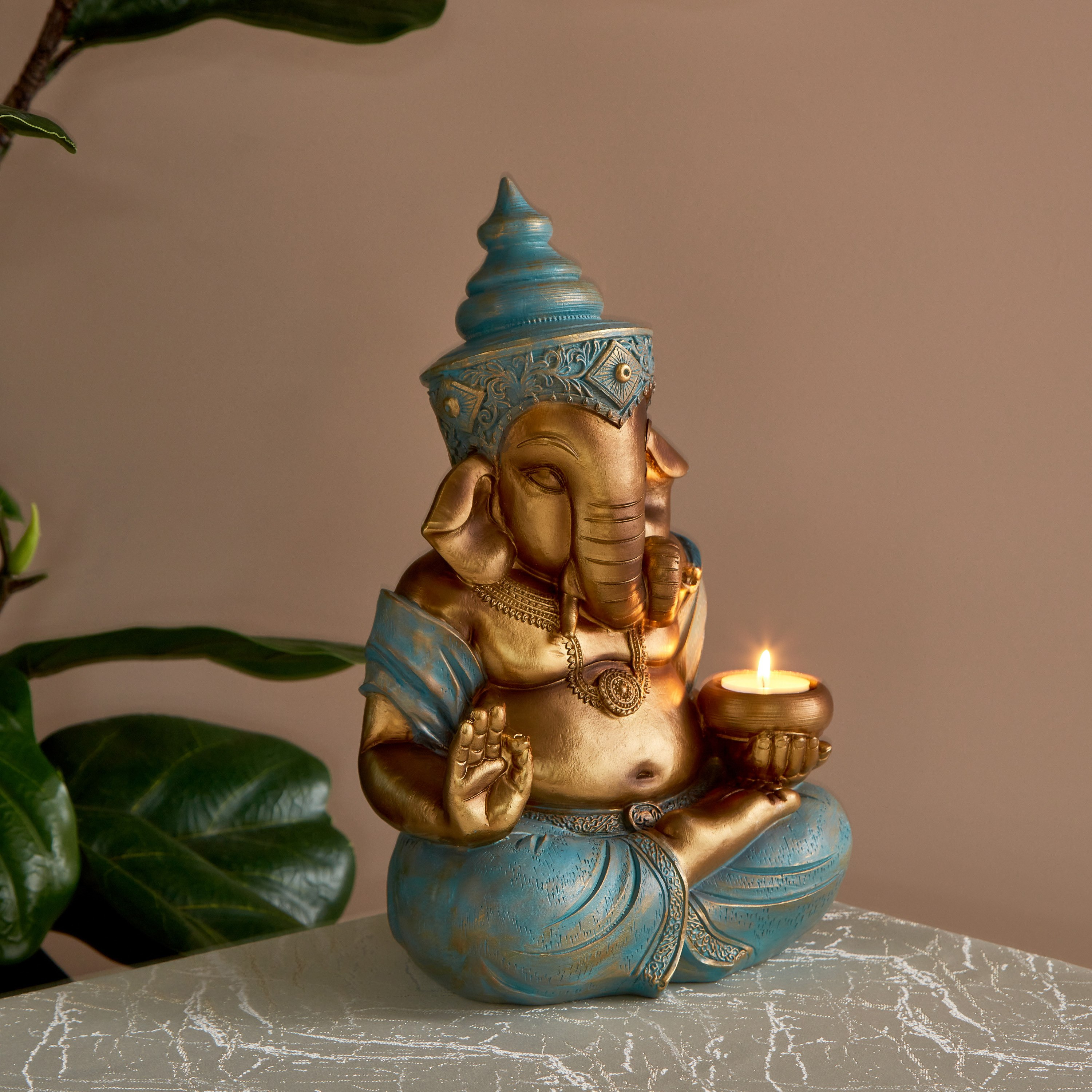 تمثال جانيشا جالس من سيم - 20.5x14.5x31.5 سم-hbxhomeware-homedecor-figurinesandornaments-image-1