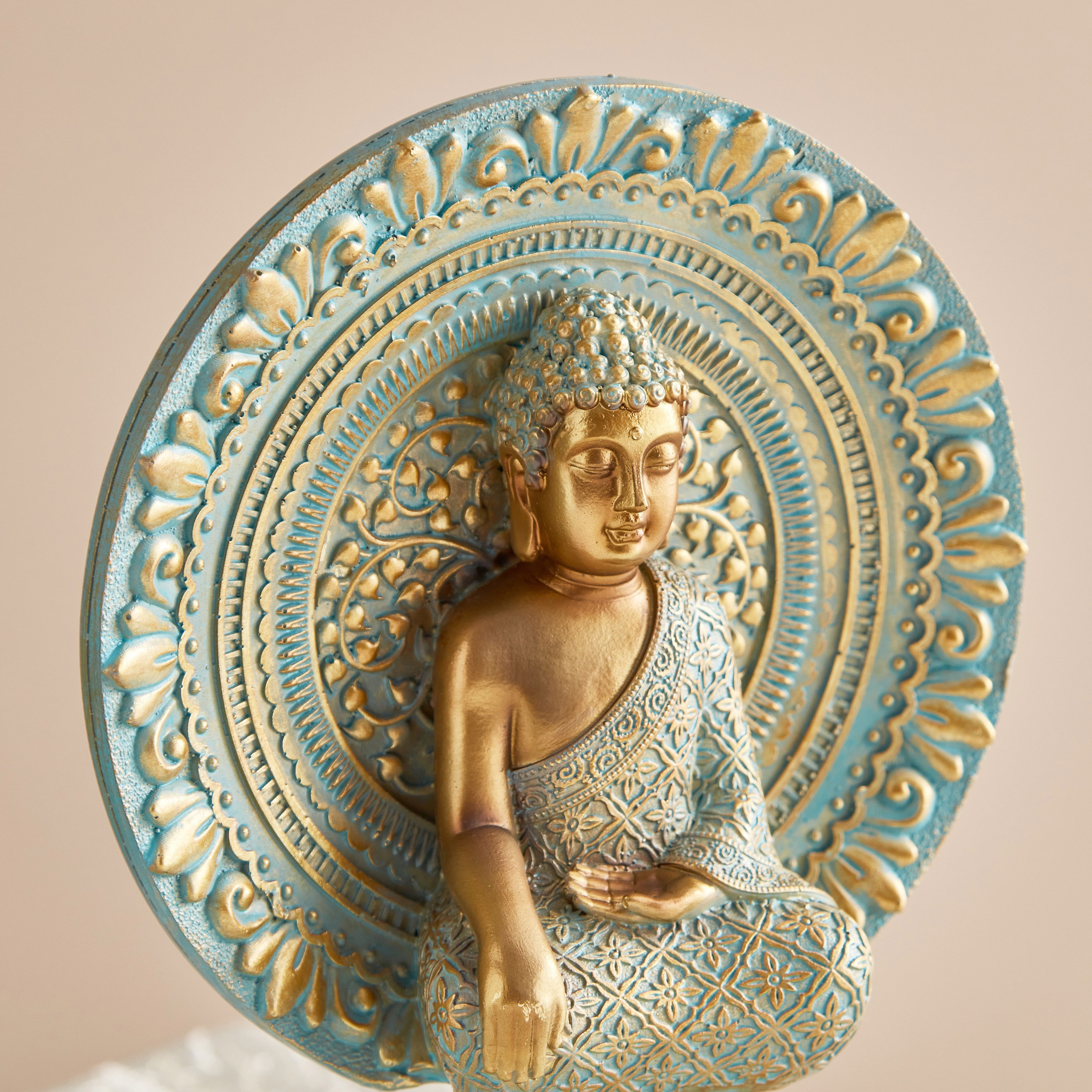 تمثال بوذا بإطار دائري من سيم - 19.5x8x26.5 سم-hbxhomeware-homedecor-figurinesandornaments-image-3