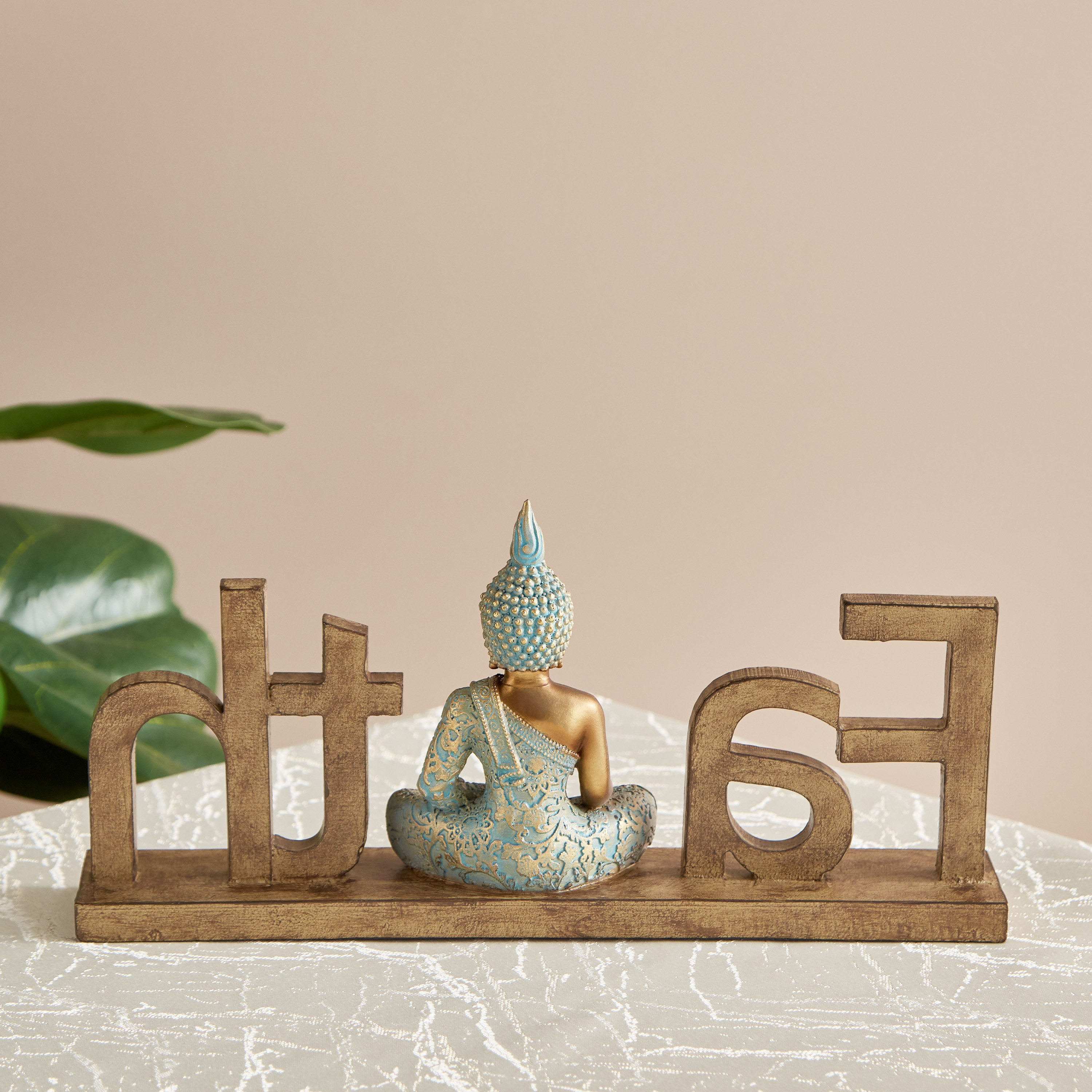 Sym Wooden Polyresin Buddha Faith Decorative Accent - 28.5x5.5x14.5 cm-hbxhomeware-homedecor-figurinesandornaments-image-2