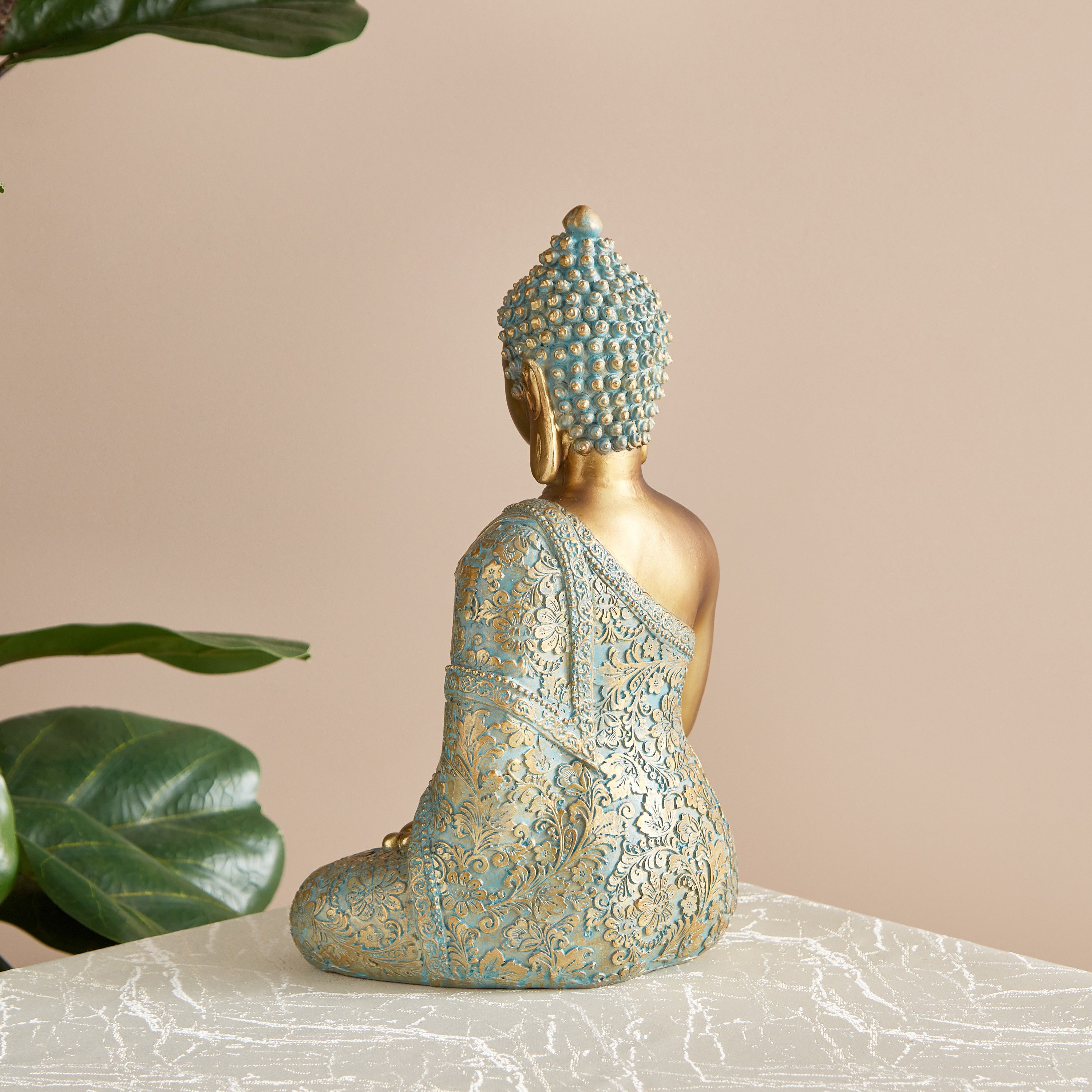 تمثال بوذا جالس من سيم - 20.5x14.5x30.5 سم-hbxhomeware-homedecor-figurinesandornaments-image-2