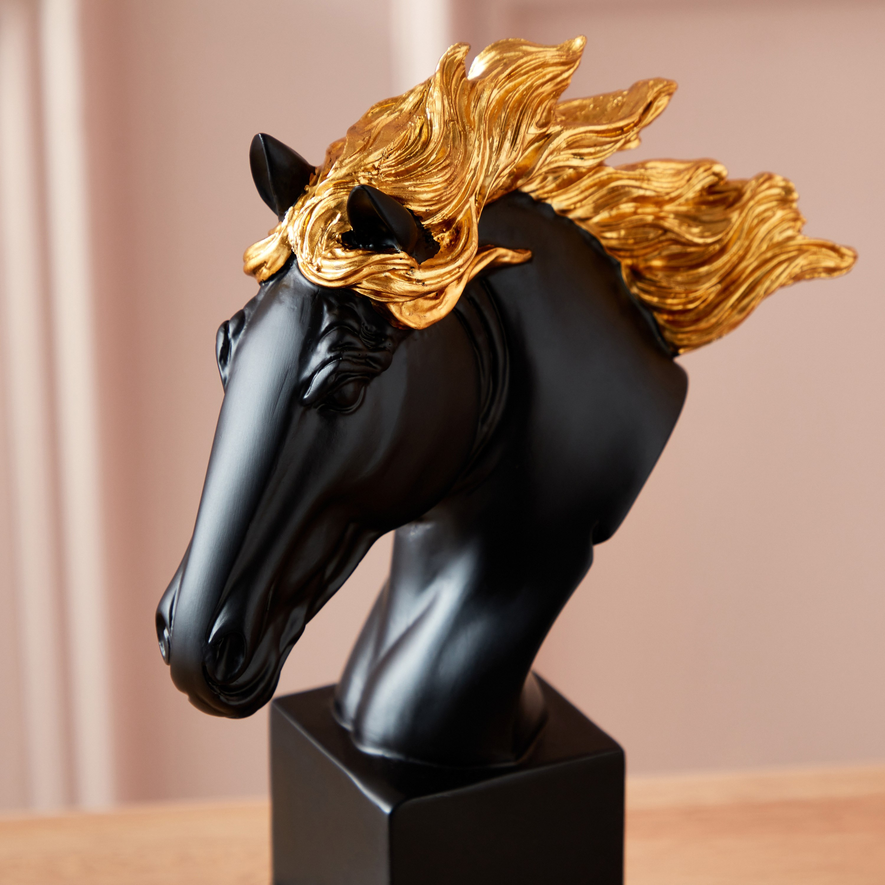رأس حصان بوليريسين من سيم - 19x17x27 سم-hbxhomeware-homedecor-figurinesandornaments-image-3