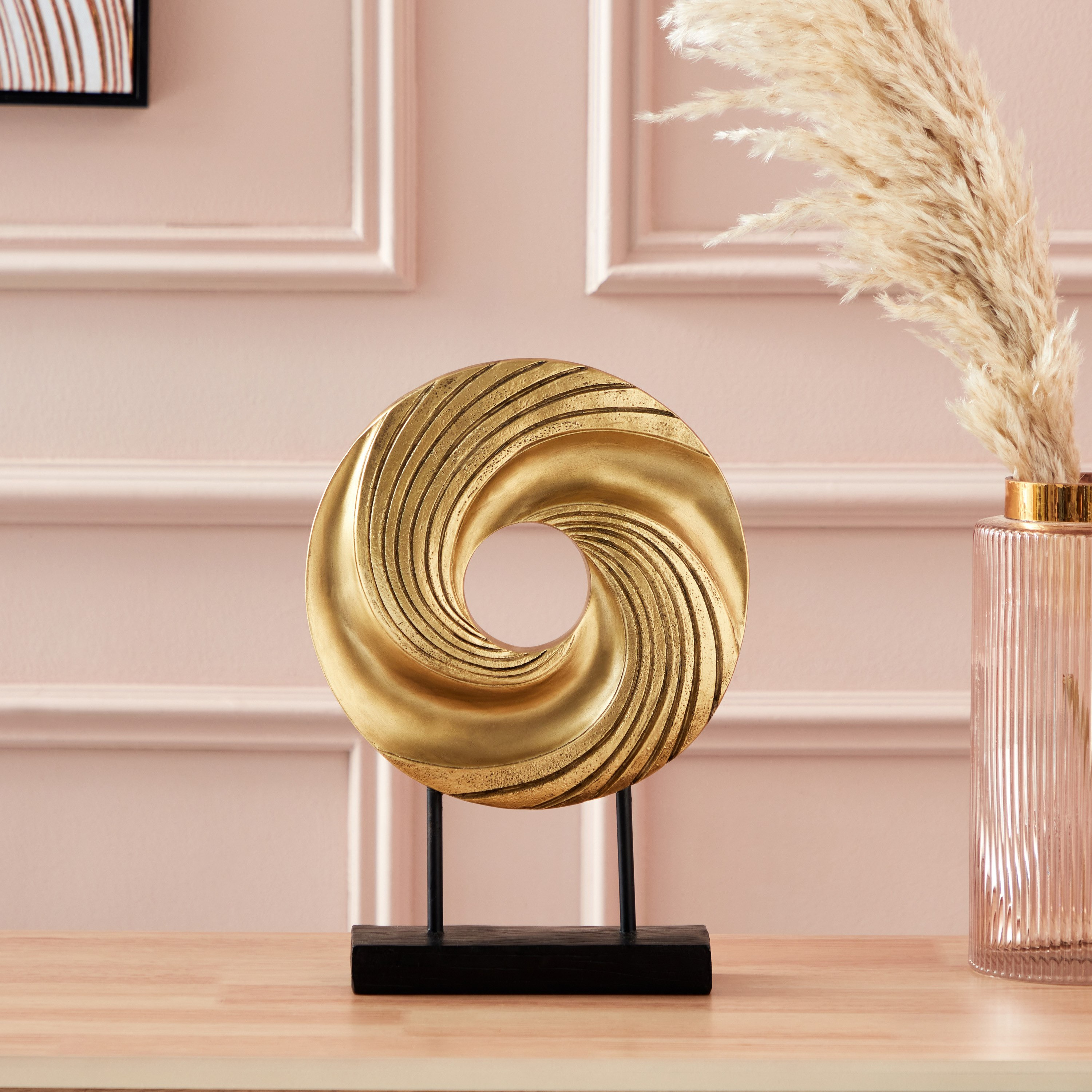 قطعة ديكور مستديرة تجريدية من سيم - 24.5x7.5x34 سم-hbxhomeware-homedecor-figurinesandornaments-image-1
