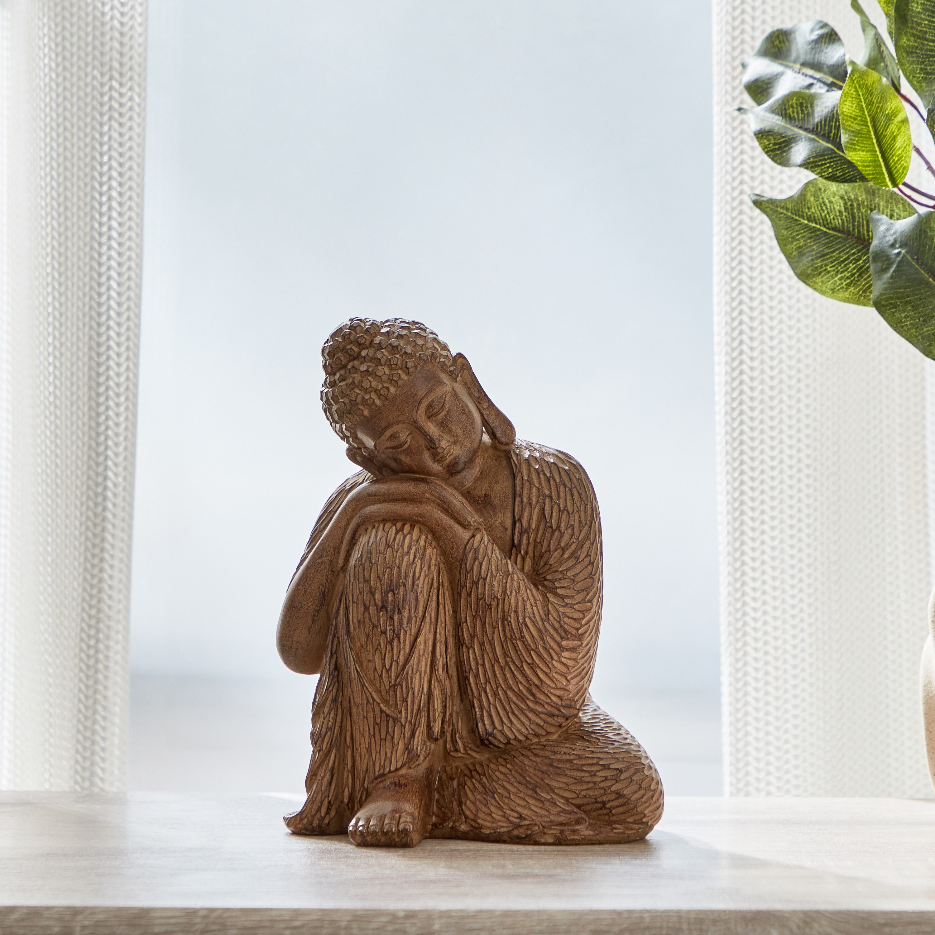 تمثال بوذا بوليريسين من سيم - 16.5x16x21 سم-hbxhomeware-homedecor-figurinesandornaments-image-1
