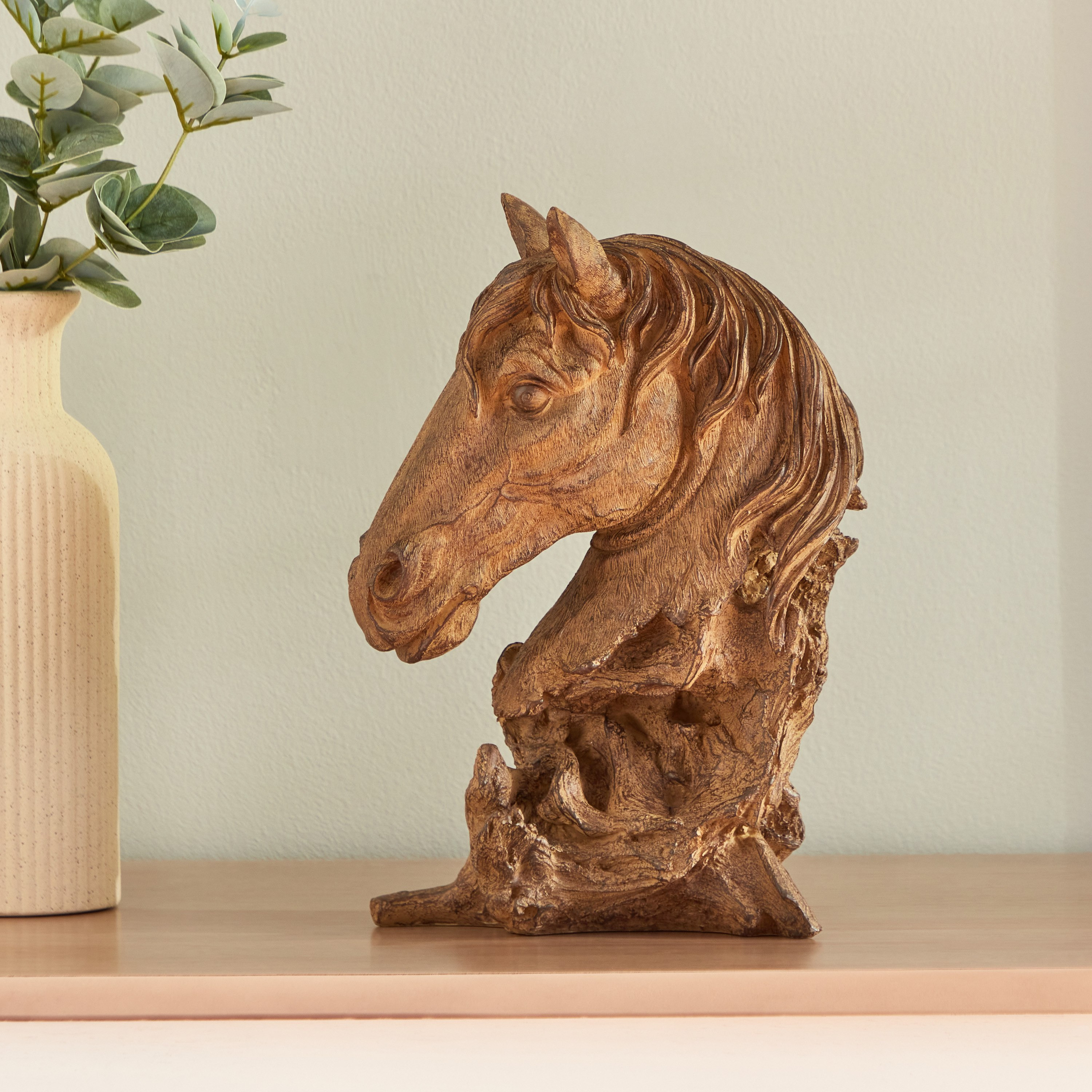 منحوتة ديكور بتصميم رأس حصان من سيم - 21.5x12.5x30.5 سم-hbxhomeware-homedecor-figurinesandornaments-image-1