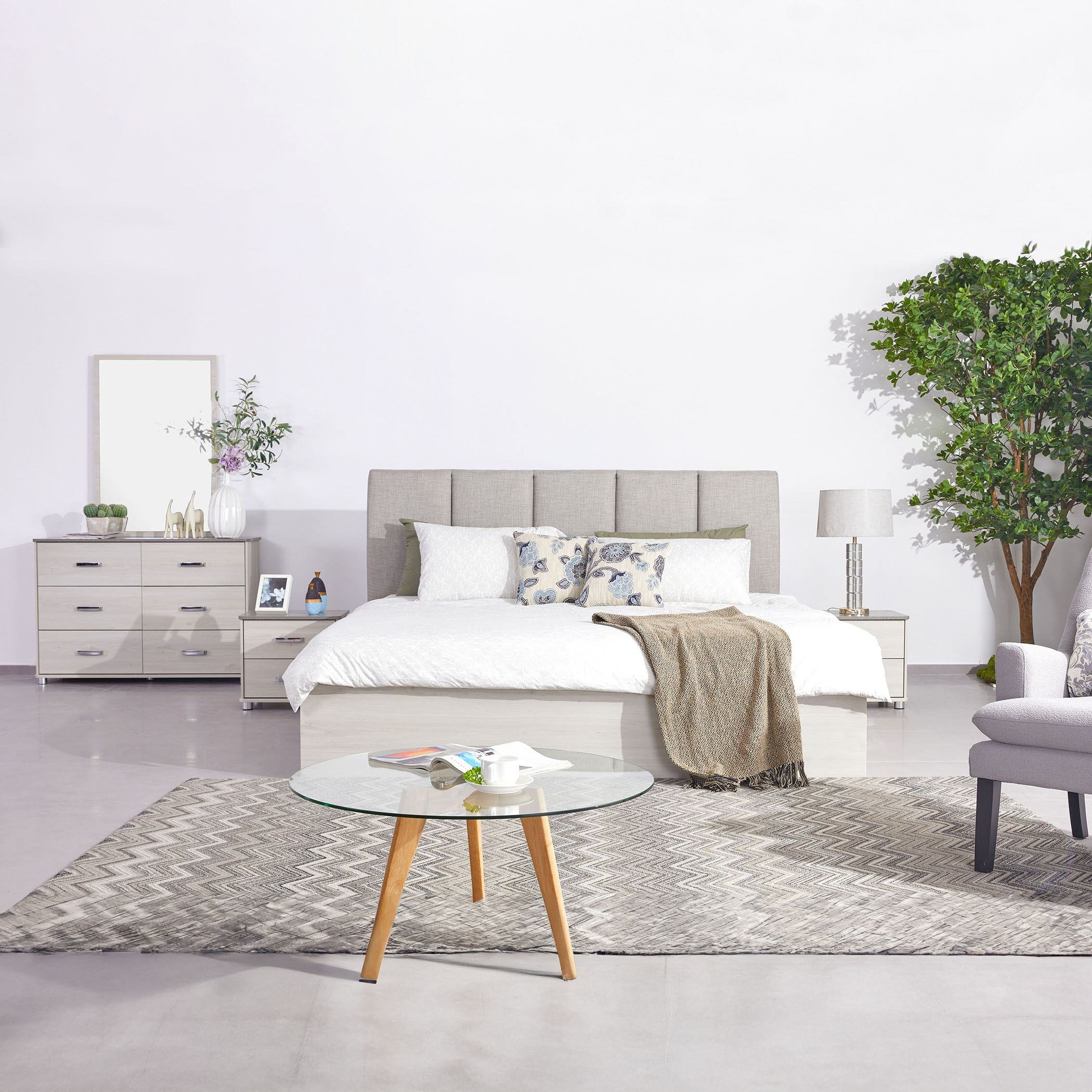 Buy Alina 5Piece Super King Bedroom Set 200x200 cm Online in UAE