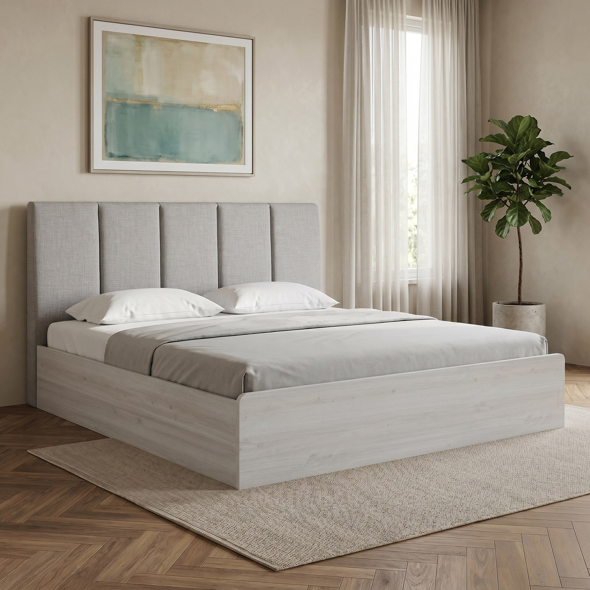 طقم غرفة نوم سوبر كينج 5 قطع - ألينا من موڤو  - 200x200 سم-hbxbedroom-bedsandbedsets-bedroomsets-superking-image-2