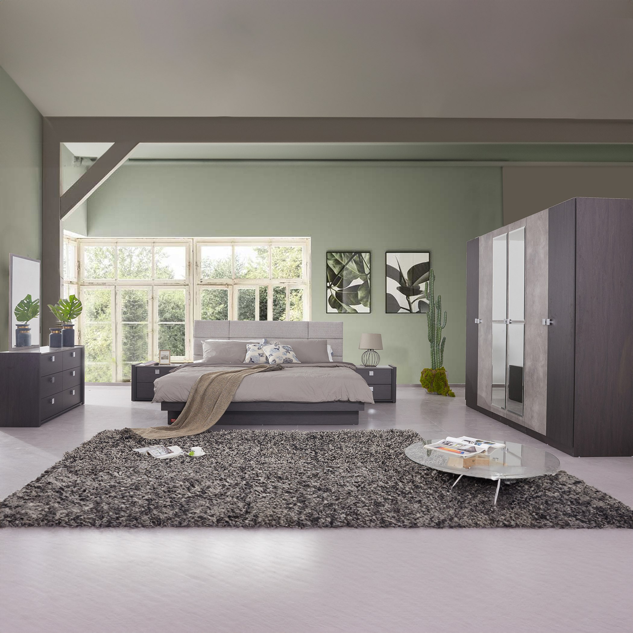 طقم غرفة نوم سوبر كينج 5 قطع من كامبريدج - 200x200 سم-hbxbedroom-bedsandbedsets-bedroomsets-superking-image-20