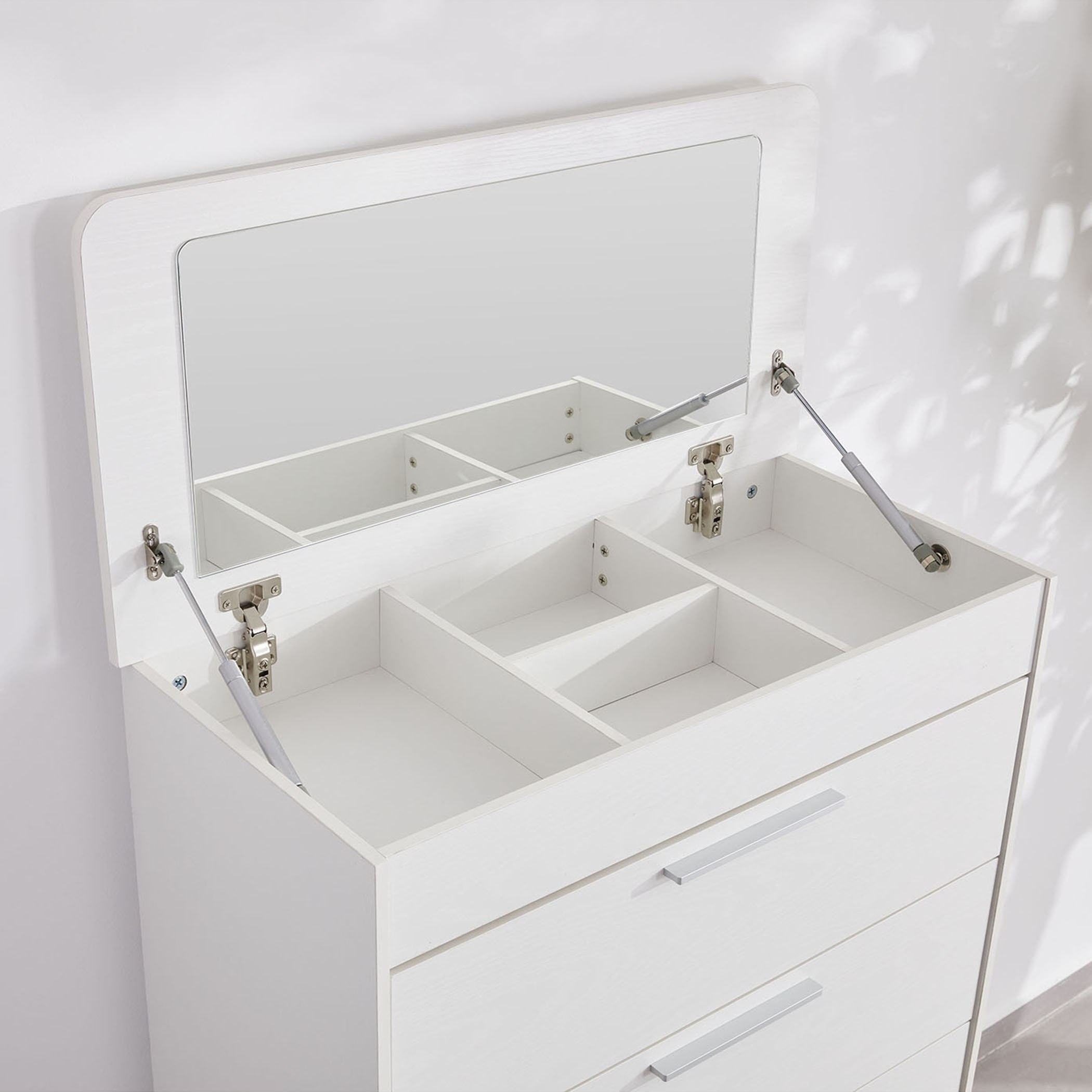 Frankfurt Chest of 5-Drawers with Lift Top Vanity-hbxfurniture-dressersandchests-chestofdrawers-image-3