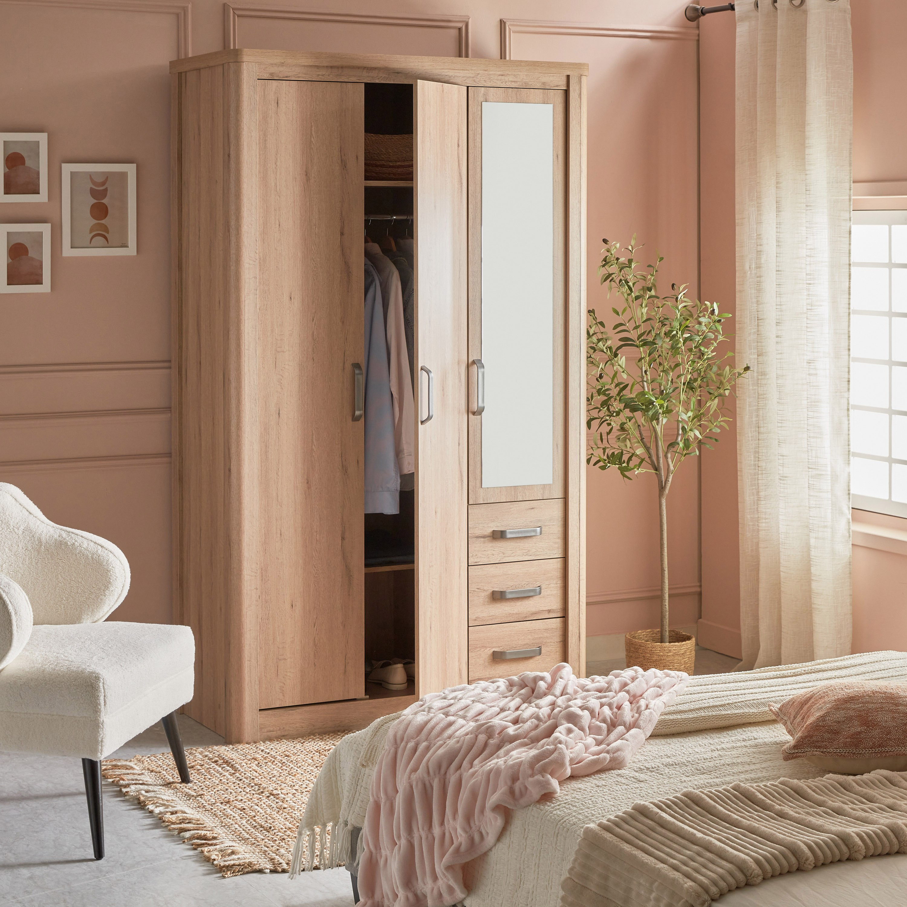 خزانة ملابس 3 أبواب مع مرآة و3 أدراج - أوليفوس من موڤو-hbxfurniture-wardrobes-image-11
