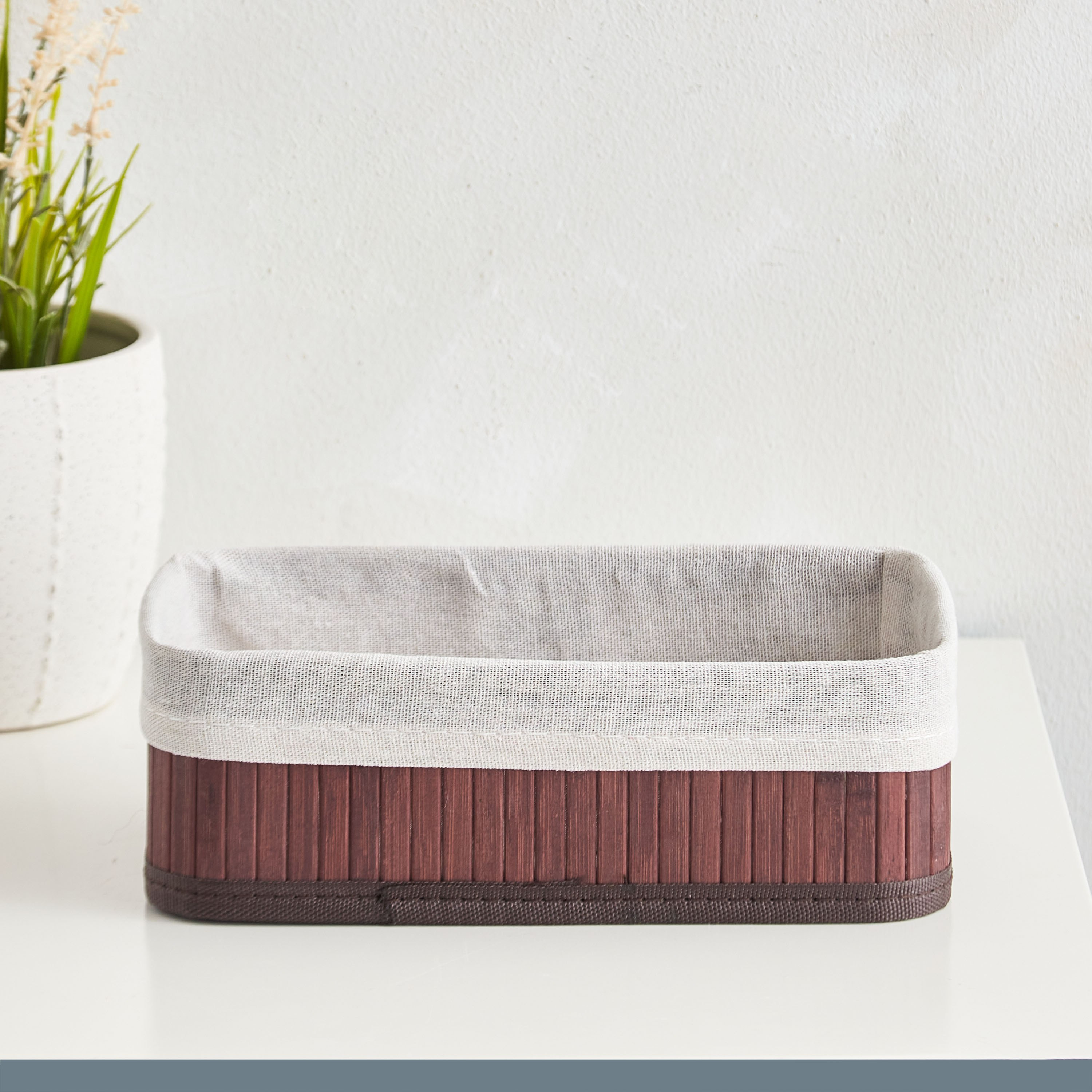 Knock Down Bamboo Collapsible Small Storage Basket - 25x15x8 cm-hbxbedroom-bedroomaccessories-bedroomstorage-image-2