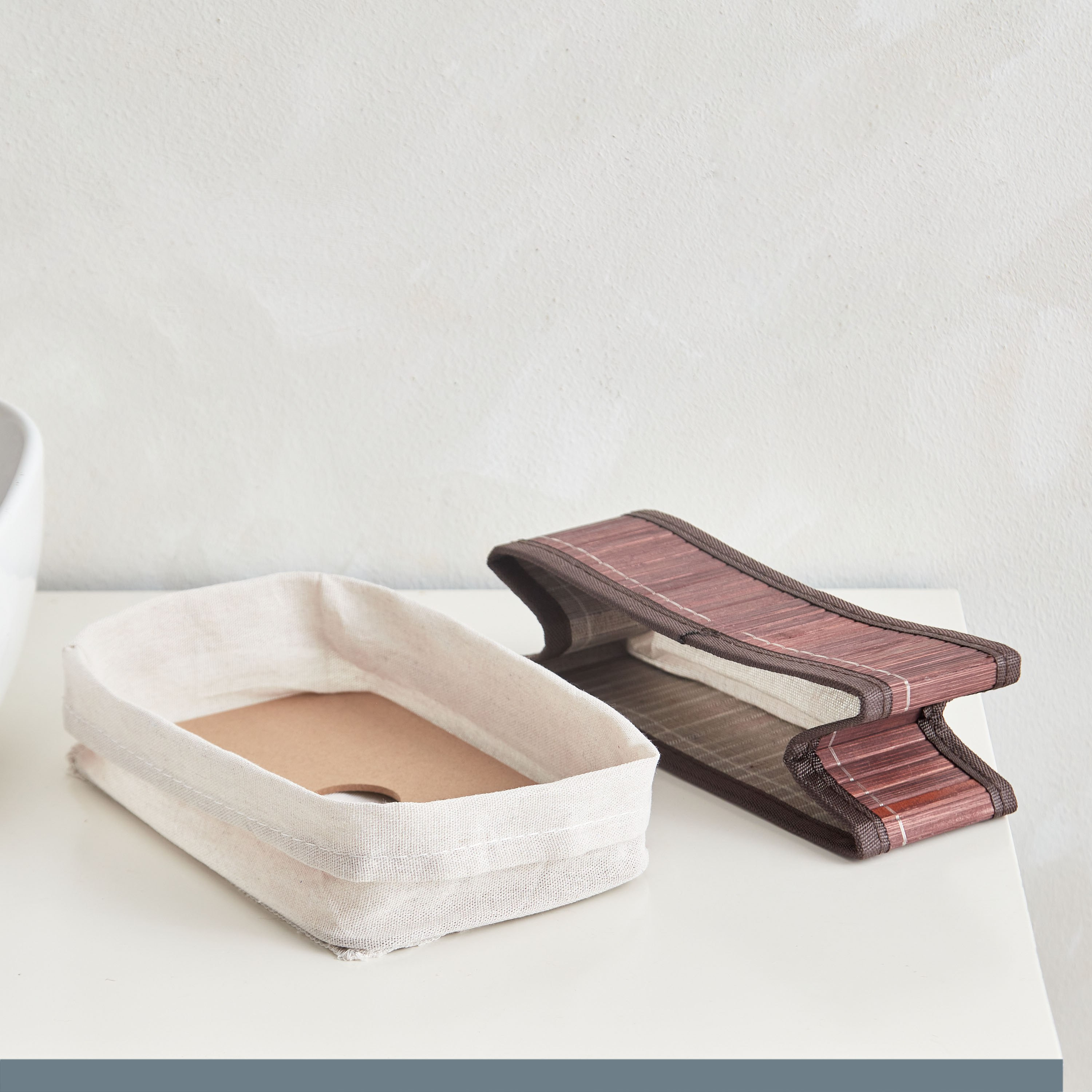Knock Down Bamboo Collapsible Small Storage Basket - 25x15x8 cm-hbxbedroom-bedroomaccessories-bedroomstorage-image-3