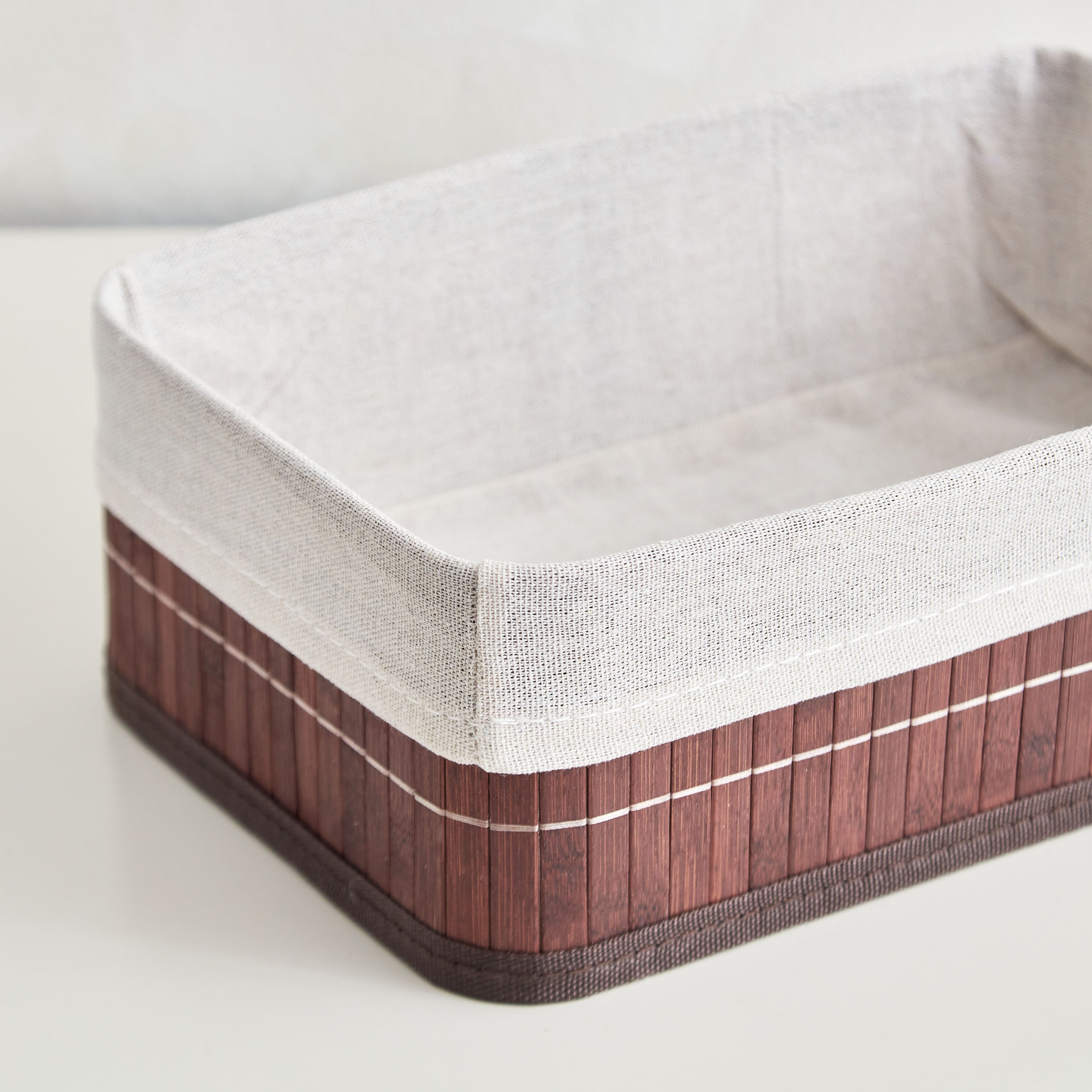 Knock Down Bamboo Collapsible Medium Storage Basket - 29x19x10 cm-hbxbedroom-bedroomaccessories-bedroomstorage-image-4