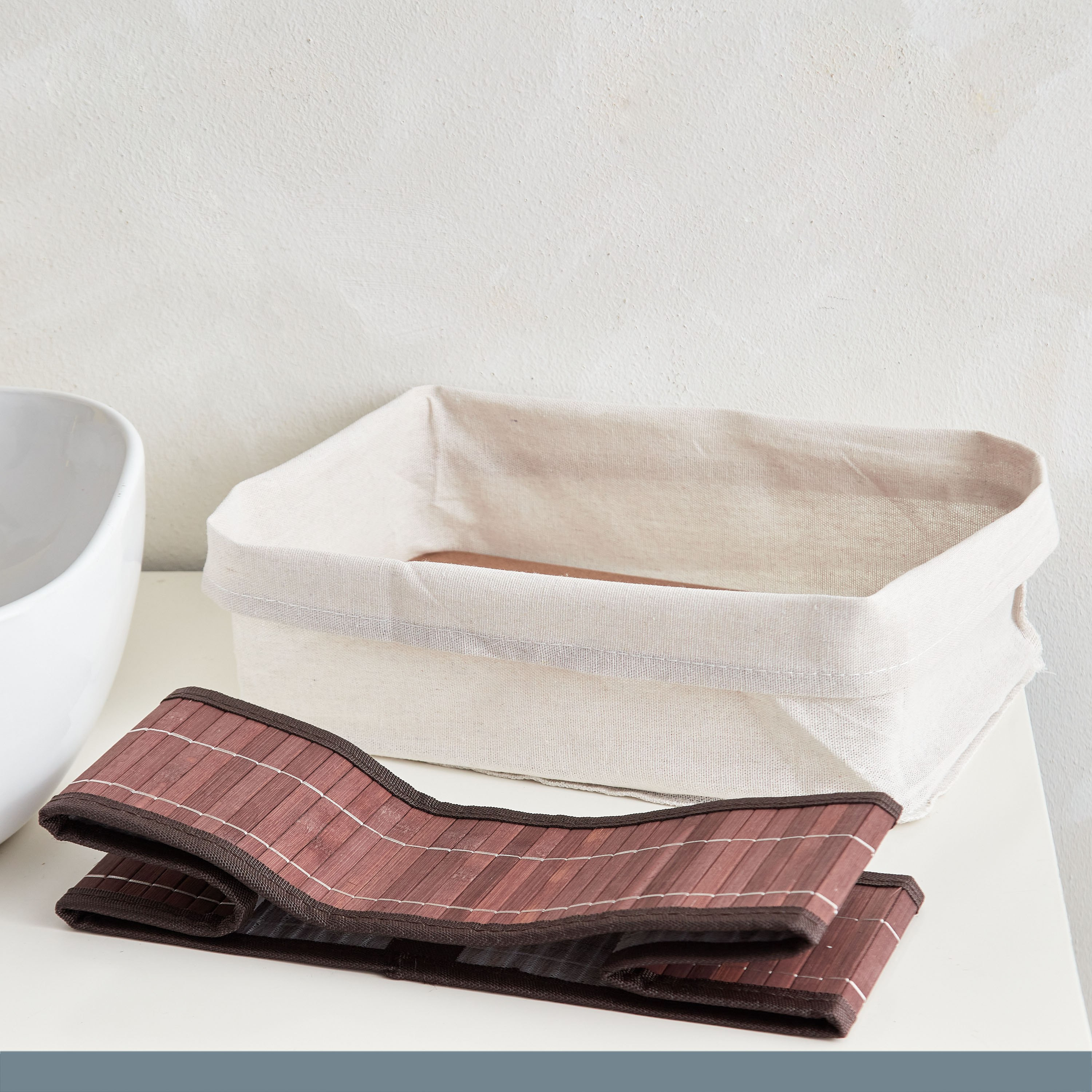 سلة تخزين خيزران كبيرة قابلة للطي من نوك داون - 33x23x12 سم-hbxbedroom-bedroomaccessories-bedroomstorage-image-3