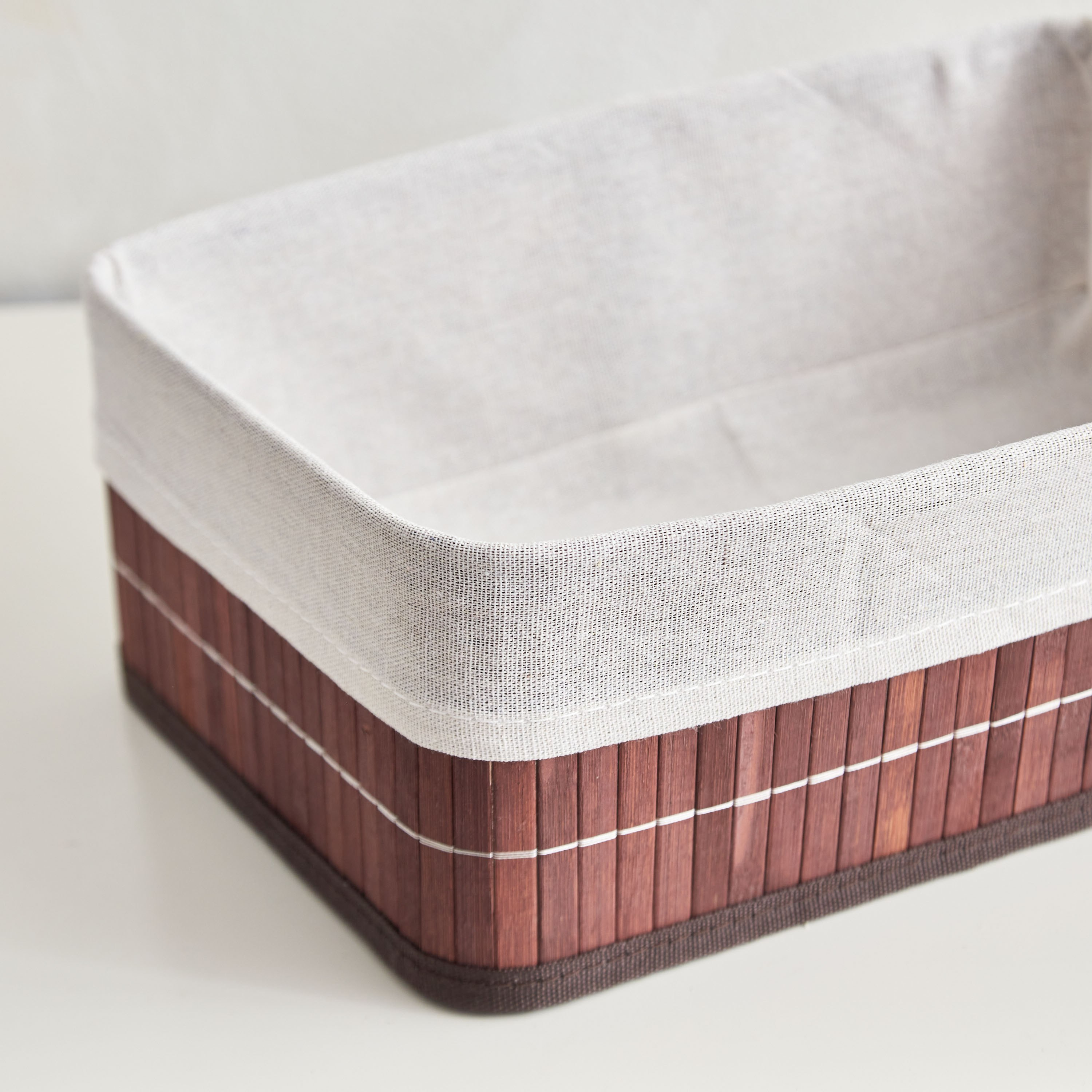 سلة تخزين خيزران كبيرة قابلة للطي من نوك داون - 33x23x12 سم-hbxbedroom-bedroomaccessories-bedroomstorage-image-4