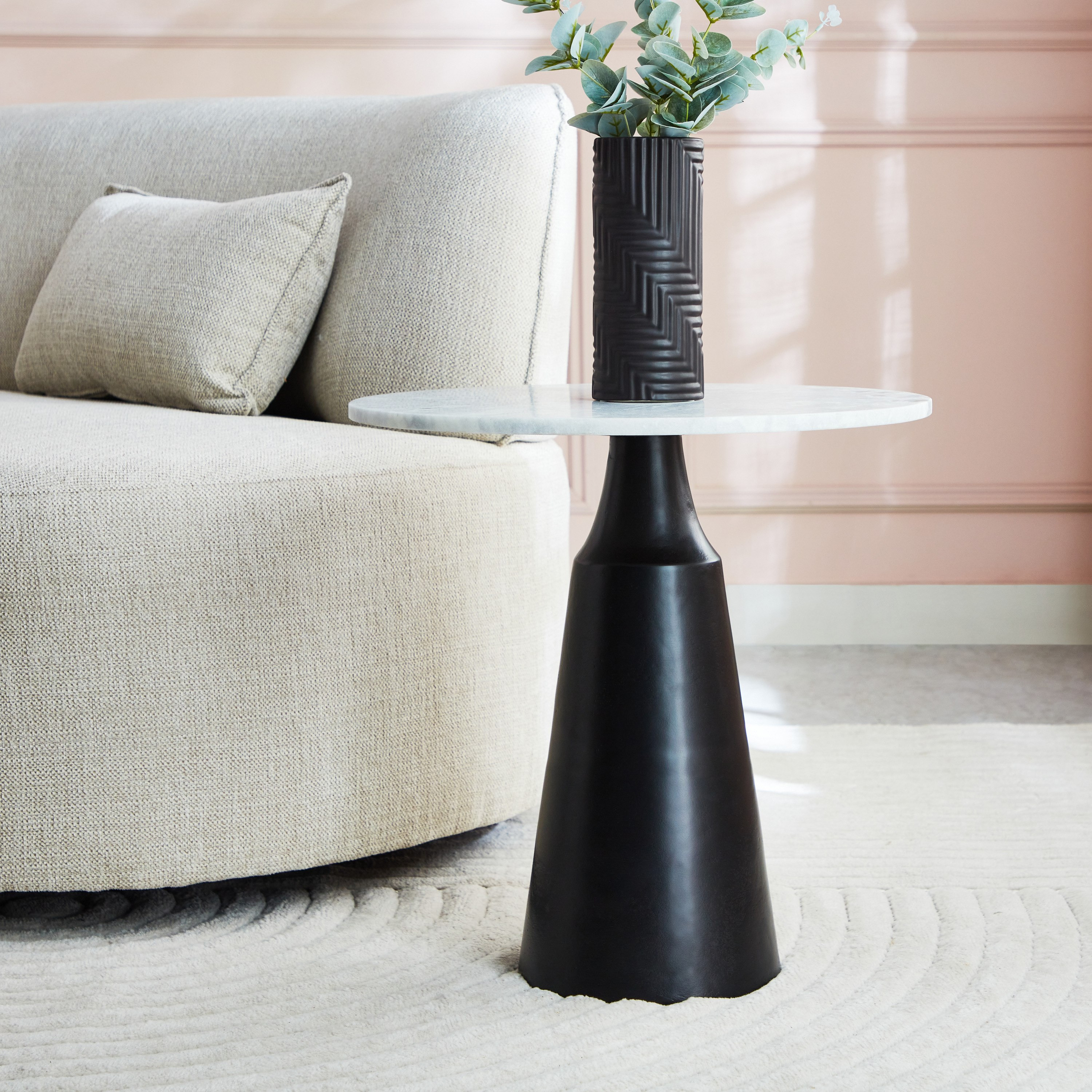Vendra Bermuda Genuine Marble Top End Table-hbxfurniture-livingroom-endtables-image-1