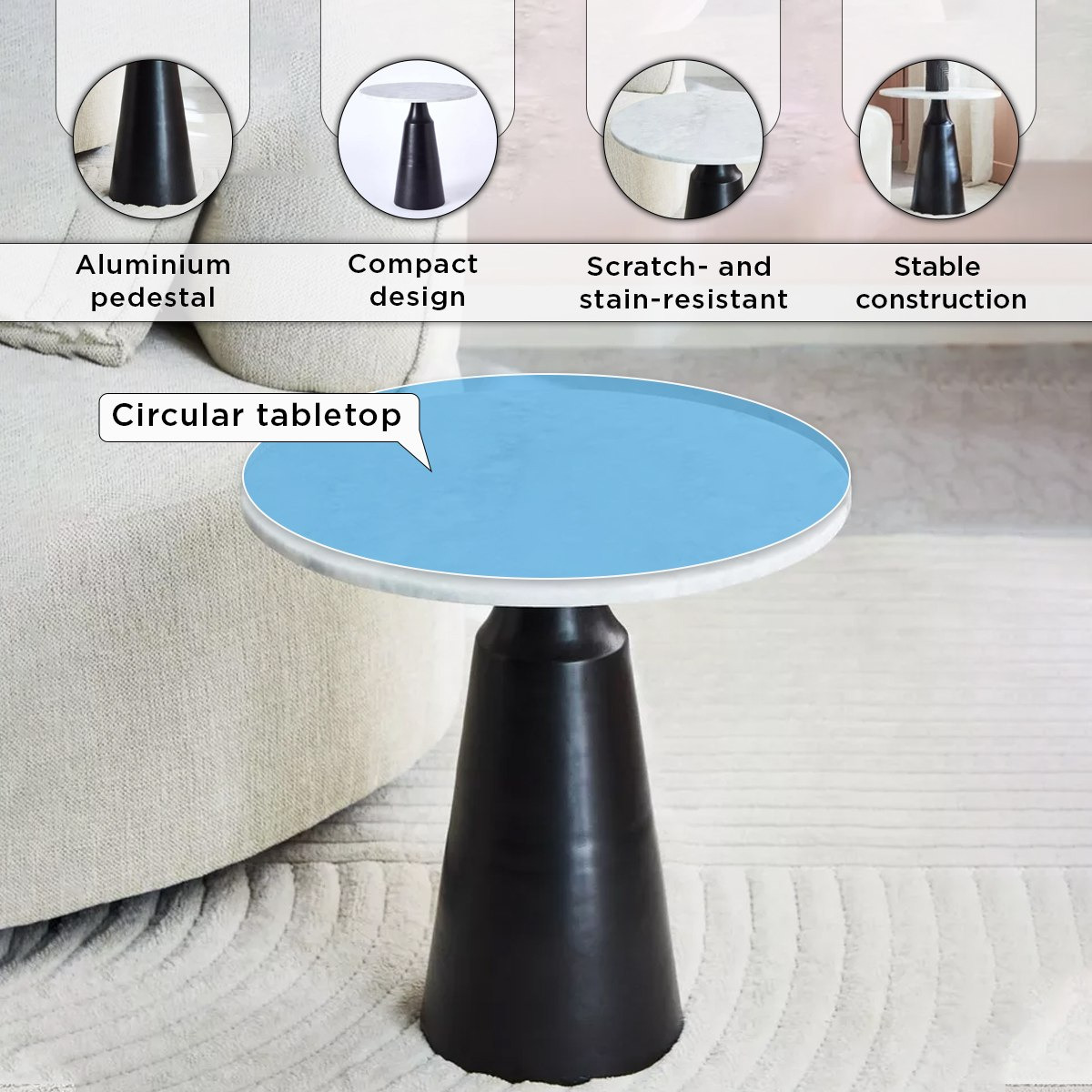 Vendra Bermuda Genuine Marble Top End Table-hbxfurniture-livingroom-endtables-image-5
