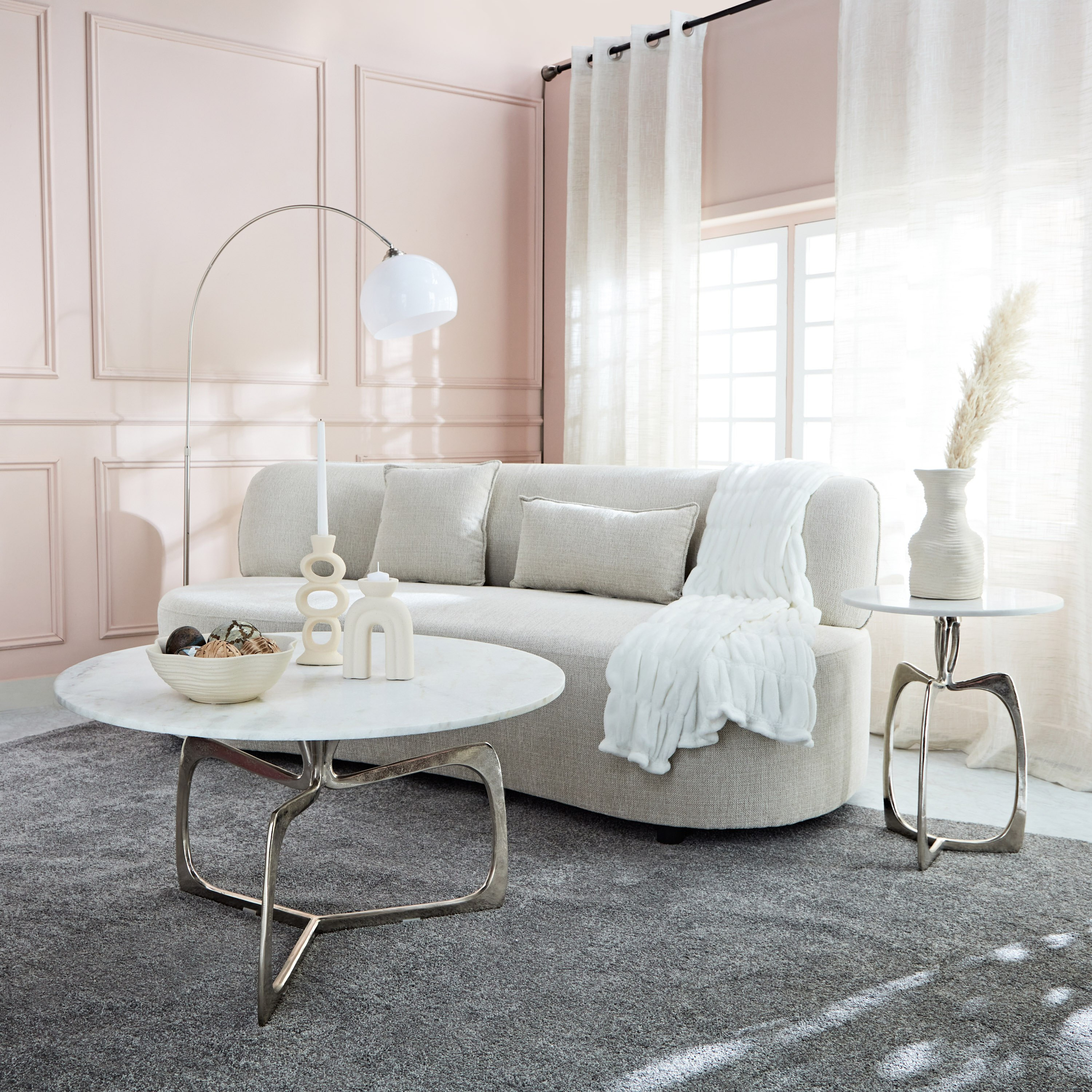 طاولة جانبية بسطح من الرخام الأصلي - أرك من فيندرا-hbxfurniture-livingroom-endtables-image-5