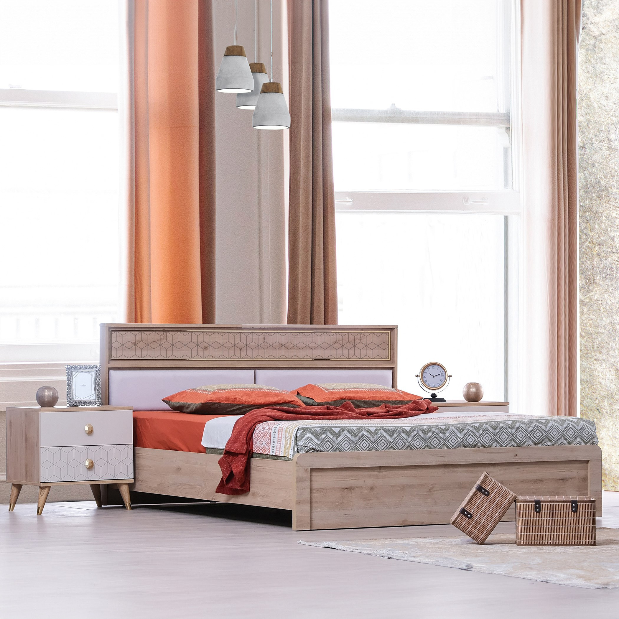 Pandora 5-Piece King Bedroom Set - 180x200 cm-hbxbedroom-bedsandbedsets-bedroomsets-king-image-16