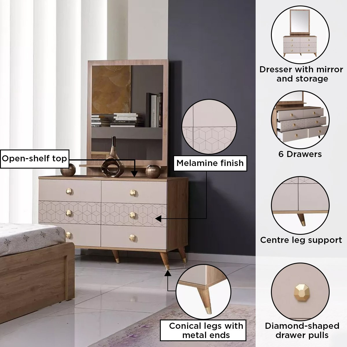 Pandora 5-Piece King Bedroom Set - 180x200 cm-hbxbedroom-bedsandbedsets-bedroomsets-king-image-7