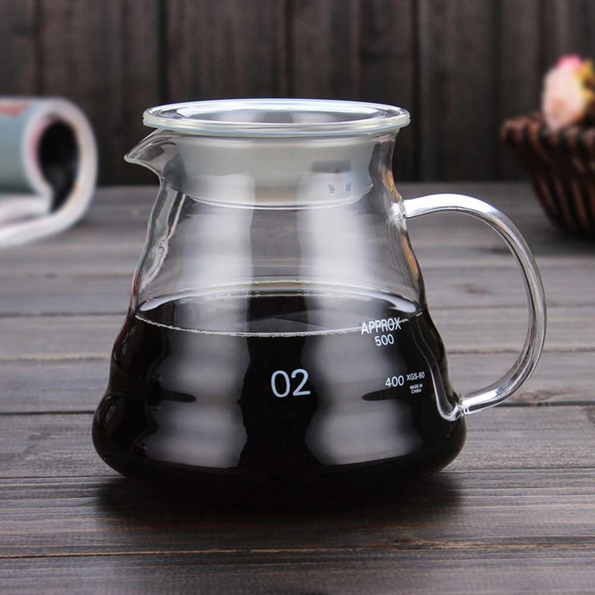 وعاء قهوة زجاج البوروسيليكات من زين - 600 مل-hbxhomeware-hbxkitchen-image-1