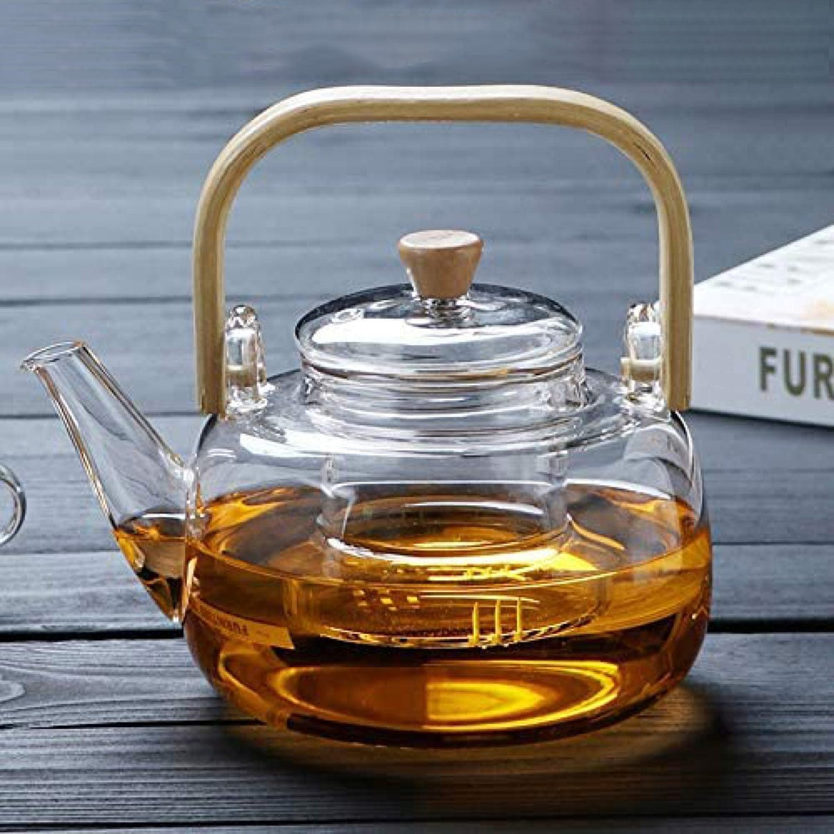 إبريق شاي زجاج بوروسيليكات بمصفاة من زين - 1 لتر-hbxhomeware-hbxkitchen-image-1