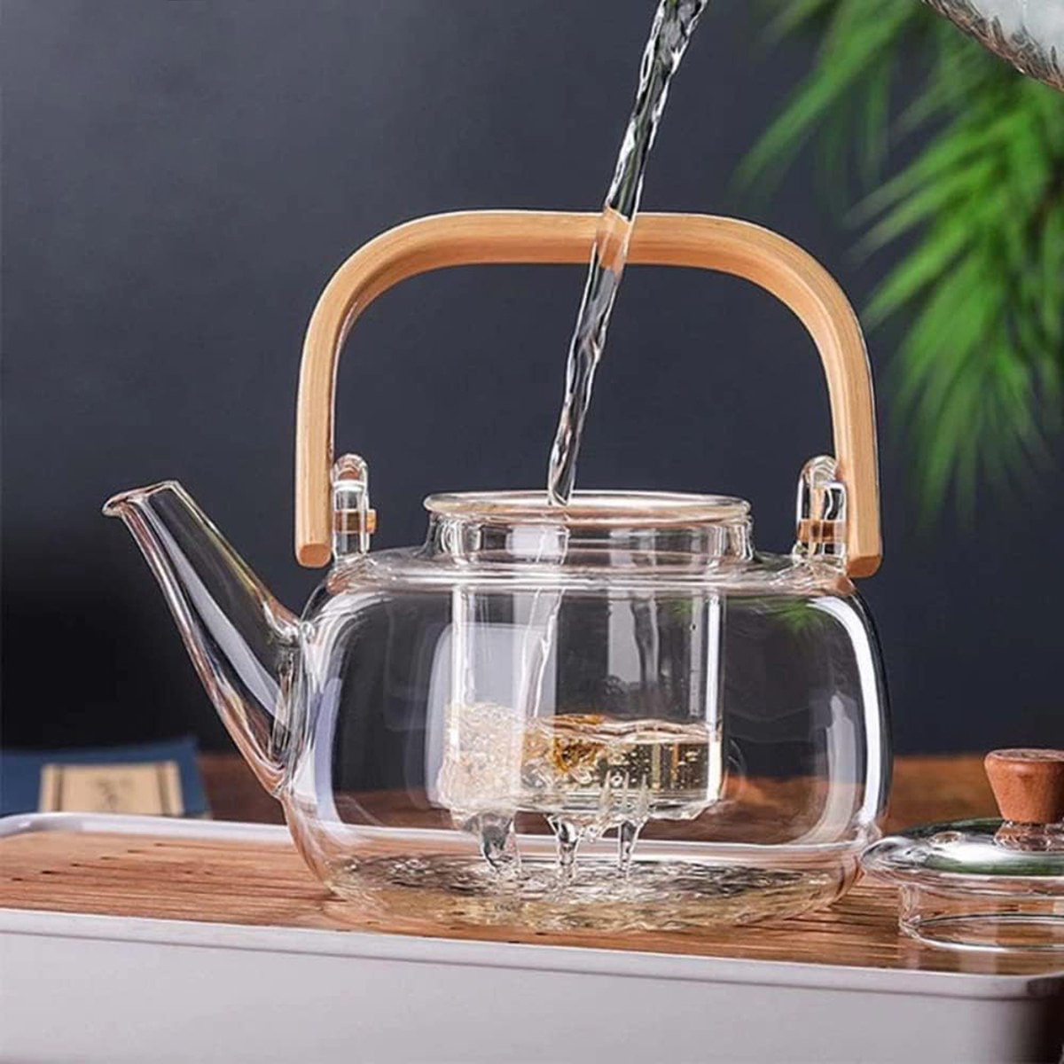 إبريق شاي زجاج بوروسيليكات بمصفاة من زين - 1 لتر-hbxhomeware-hbxkitchen-image-2
