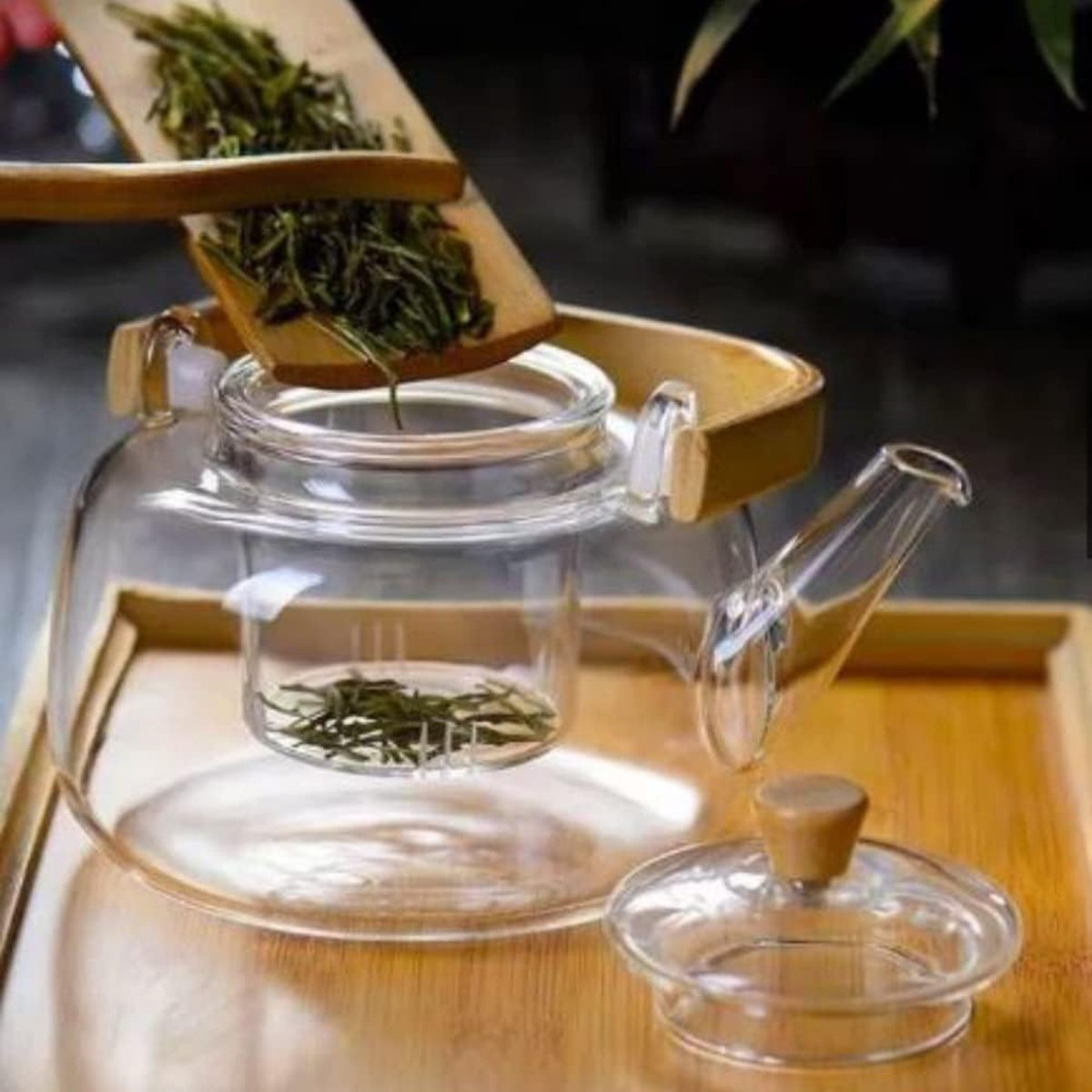 إبريق شاي زجاج بوروسيليكات بمصفاة من زين - 1 لتر-hbxhomeware-hbxkitchen-image-4