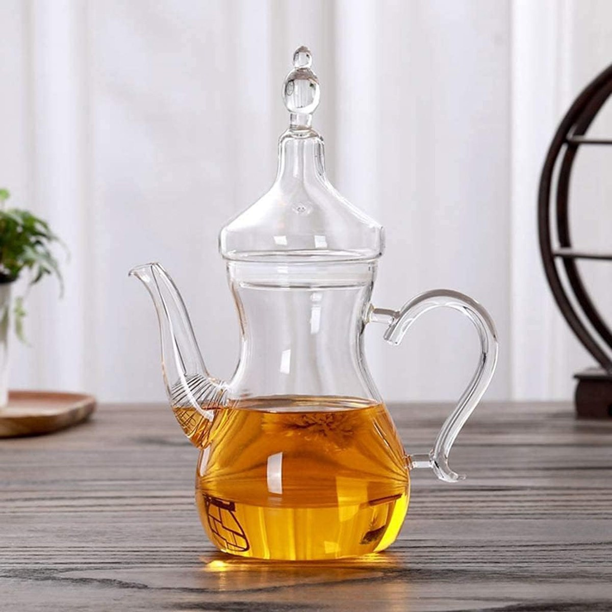إبريق شاي بوروسيليكات على الطراز العربي من زين - 1 لتر-hbxhomeware-diningandtabletop-coffeeandteasets-image-1