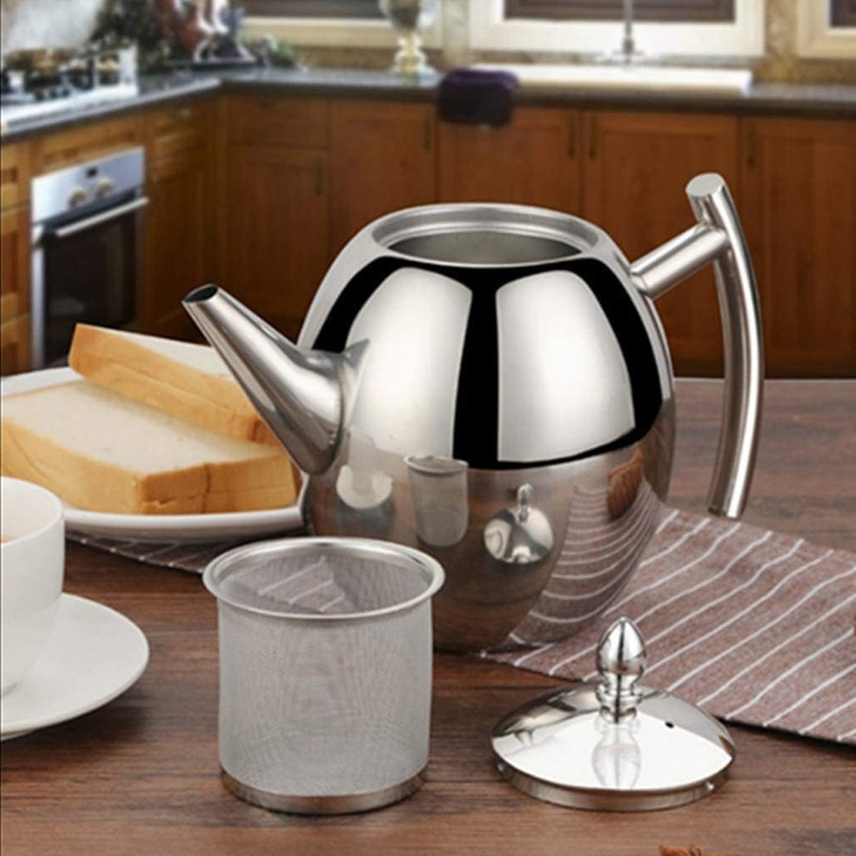 إبريق شاي ستانلس ستيل على شكل زيتون مع مرشّح من زين-hbxhomeware-hbxkitchen-image-1