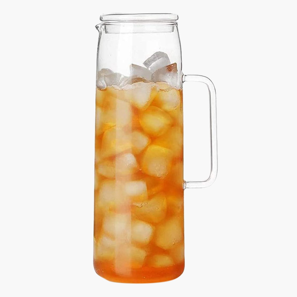 إبريق ماء زجاج البوروسيليكات مع غطاء زجاج ومقبض من زين - 1.5 لتر-hbxhomeware-diningandtabletop-jugs-image-1