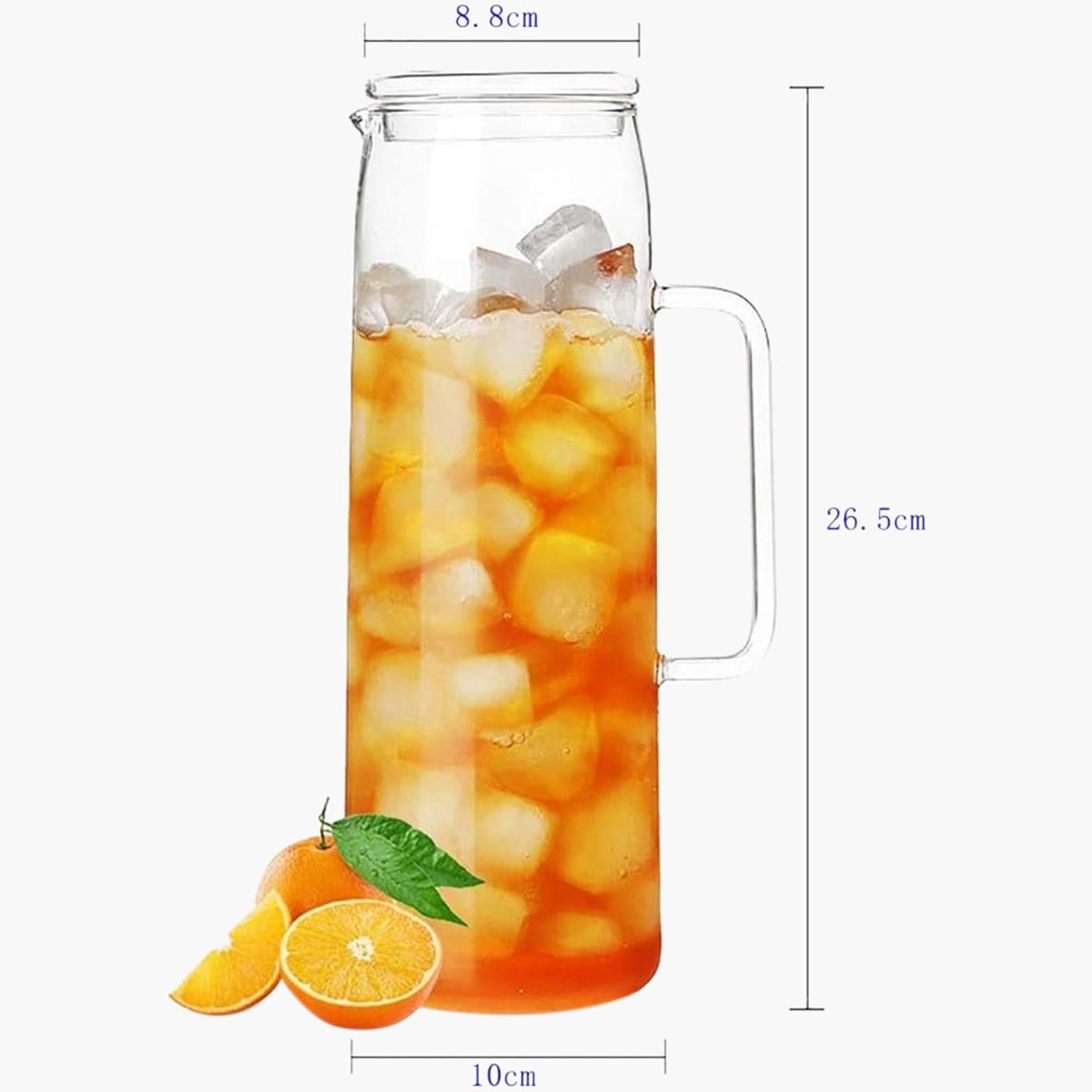 إبريق ماء زجاج البوروسيليكات مع غطاء زجاج ومقبض من زين - 1.5 لتر-hbxhomeware-diningandtabletop-jugs-image-4