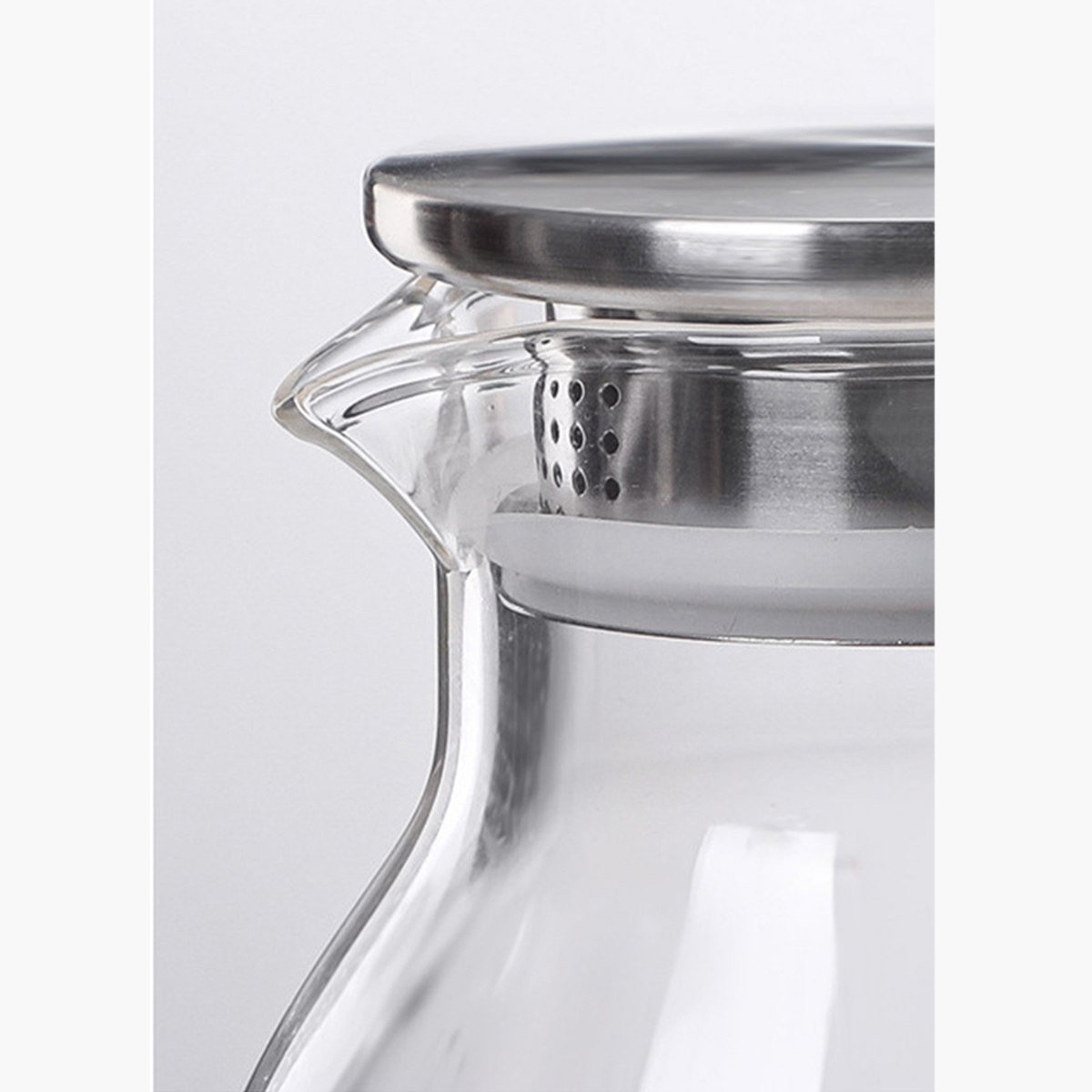 Zen Borosilicate Glass Water Pitcher with Stainless Steel Strainer - 1.8 L-hbxhomeware-hbxkitchen-image-4