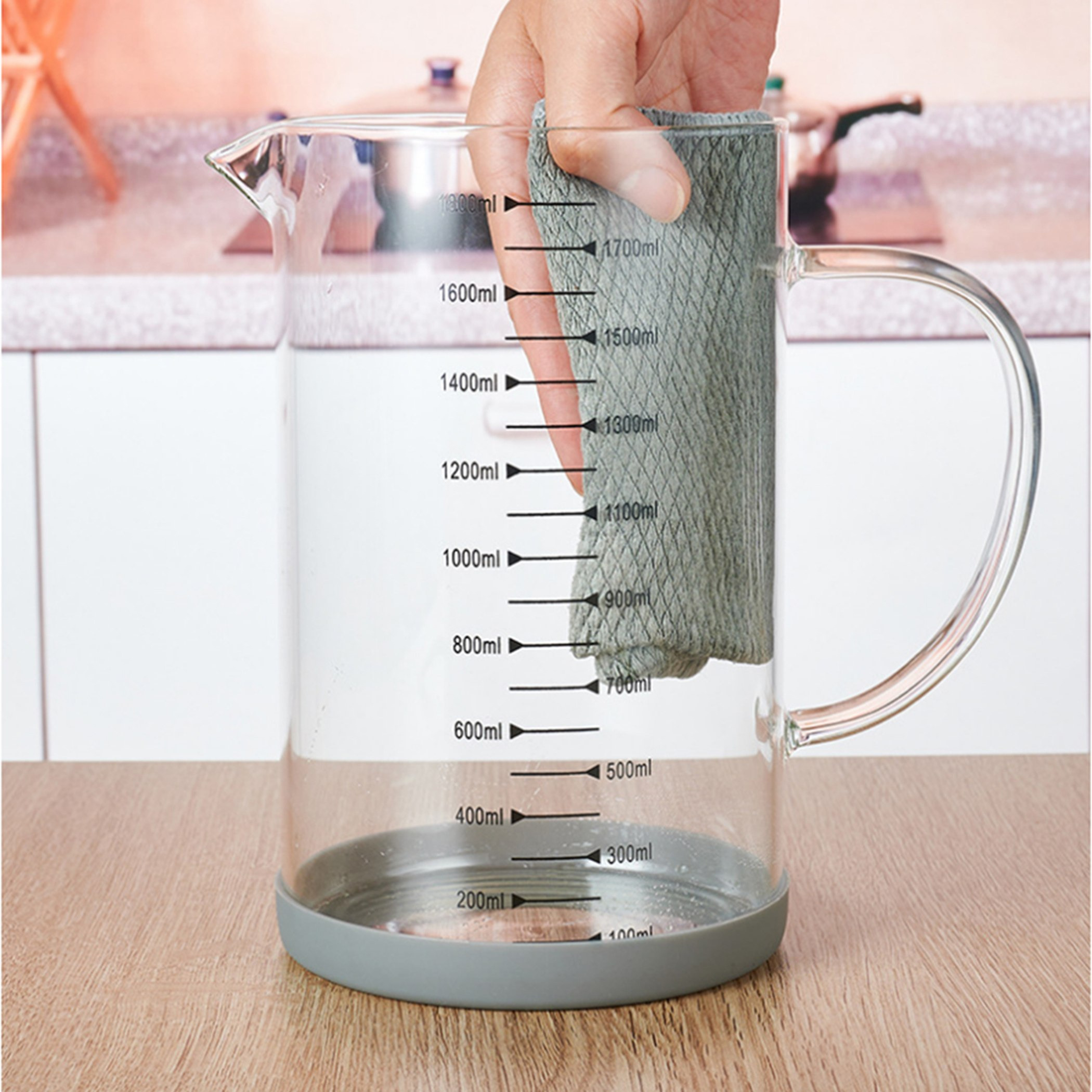 وعاء زيت زجاج بوروسيليكات مع غطاء مصفاة من زين - 1.5 لتر-hbxkitchen-kitchenware-kitchenaccessories-image-5