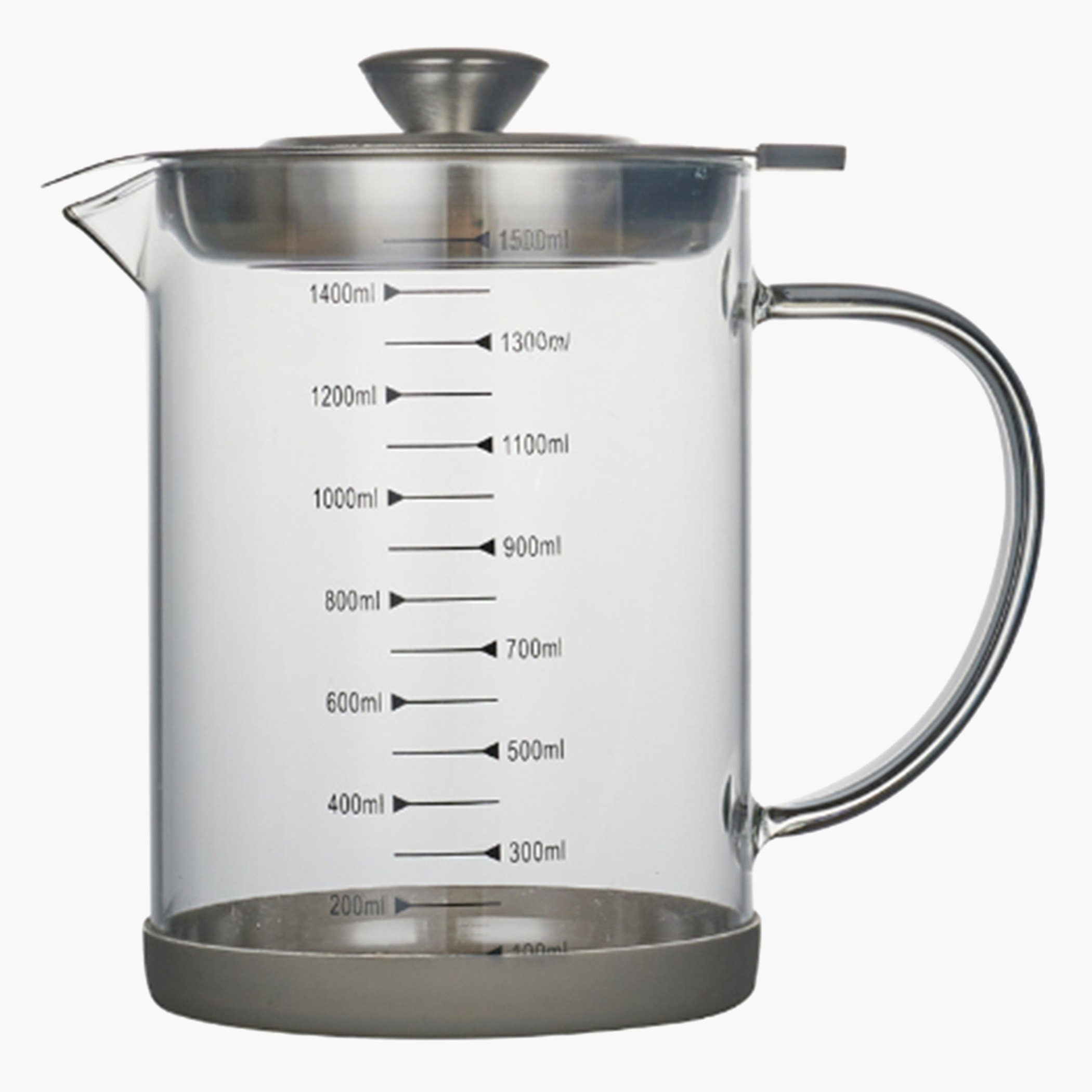 وعاء زيت زجاج بوروسيليكات مع غطاء مصفاة من زين - 1.5 لتر-hbxkitchen-kitchenware-kitchenaccessories-image-6