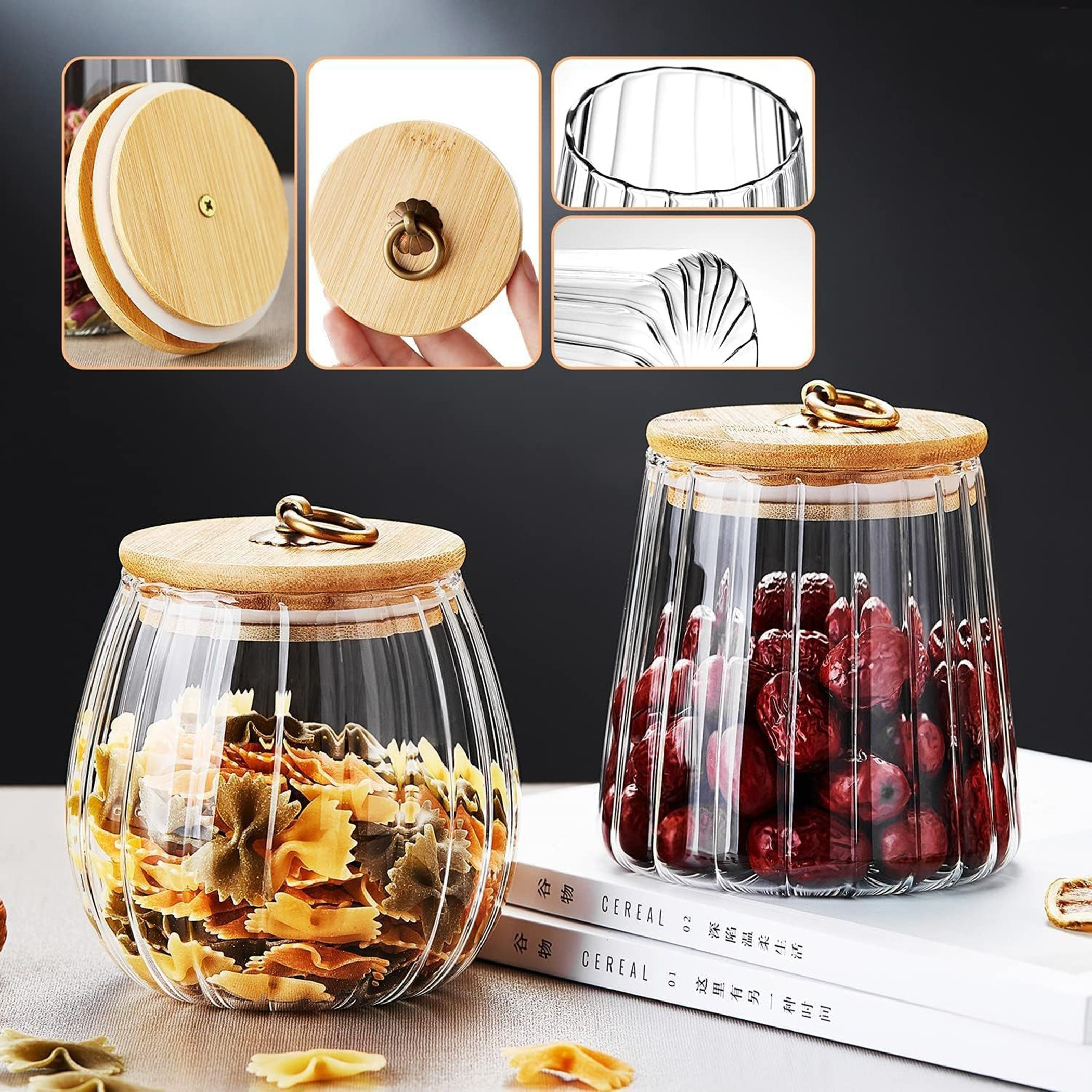 Zen Borosilicate Air Tight Glass Storage Jar - 700 ml-hbxhomeware-hbxkitchen-image-7