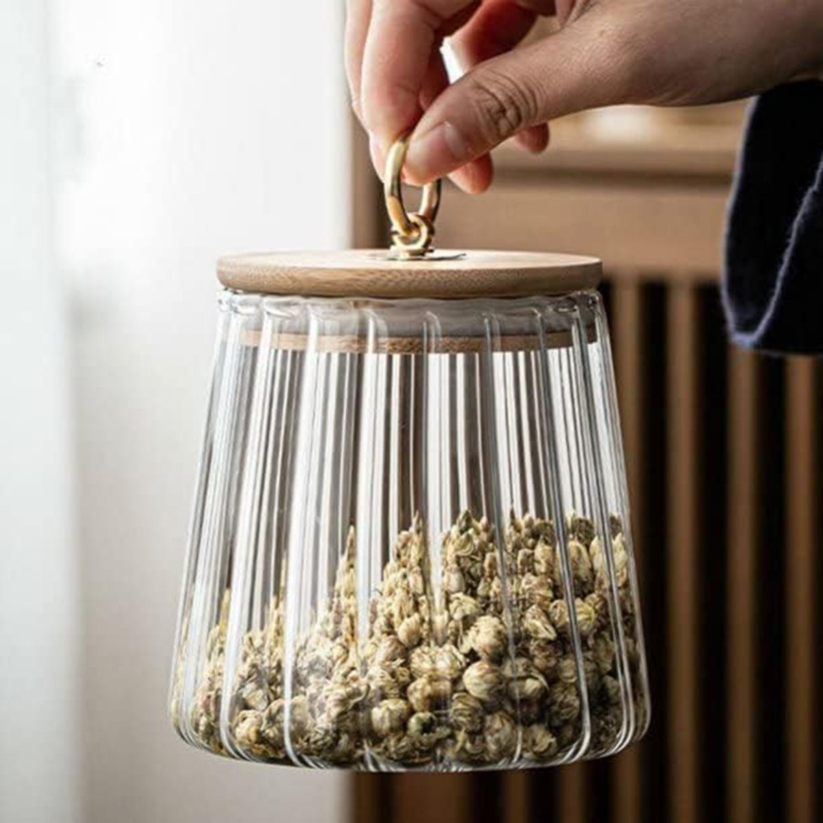Zen Borosilicate Air Tight Glass Storage Jar - 600 ml-hbxhomeware-hbxkitchen-image-1