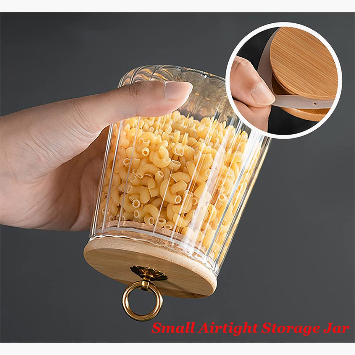 Zen Borosilicate Air Tight Glass Storage Jar - 600 ml-hbxhomeware-hbxkitchen-image-4