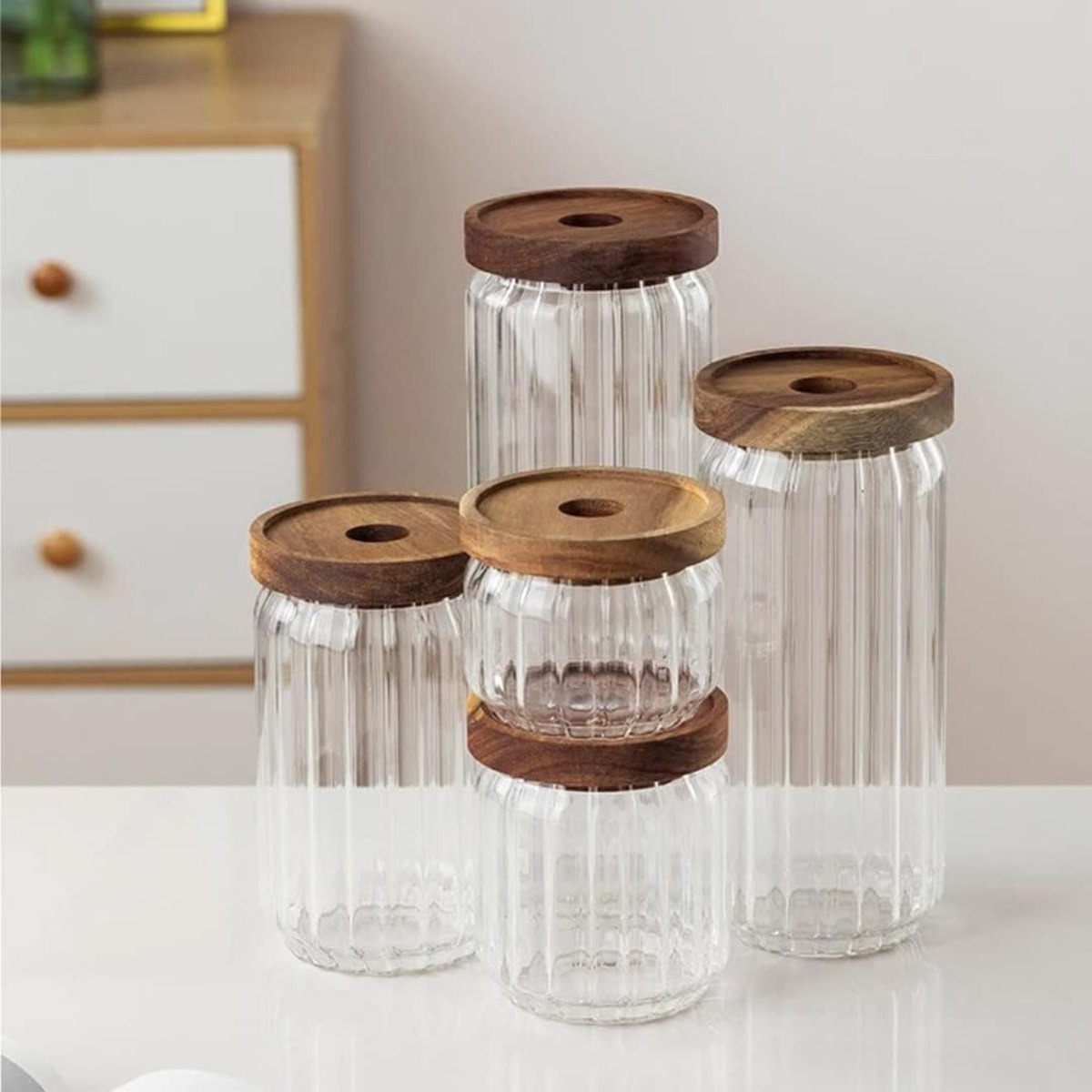Zen Borosilicate 2-Piece Airtight Glass Storage Jar Set - 900 ml-hbxhomeware-hbxkitchen-image-6