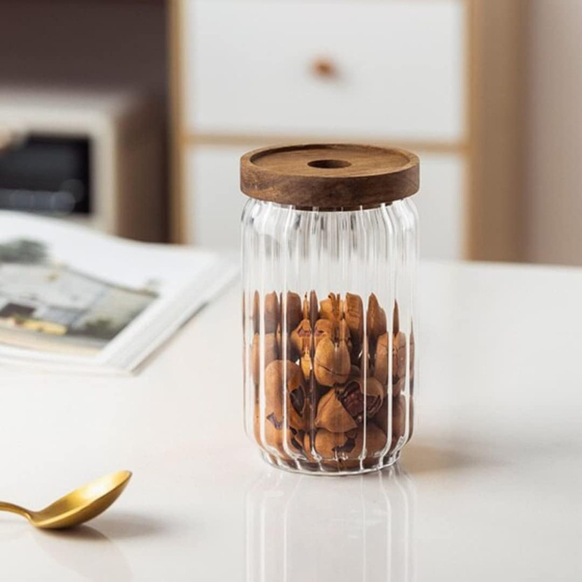 Zen Borosilicate 2-Piece Airtight Glass Storage Jar Set - 700 ml-hbxhomeware-hbxkitchen-image-2