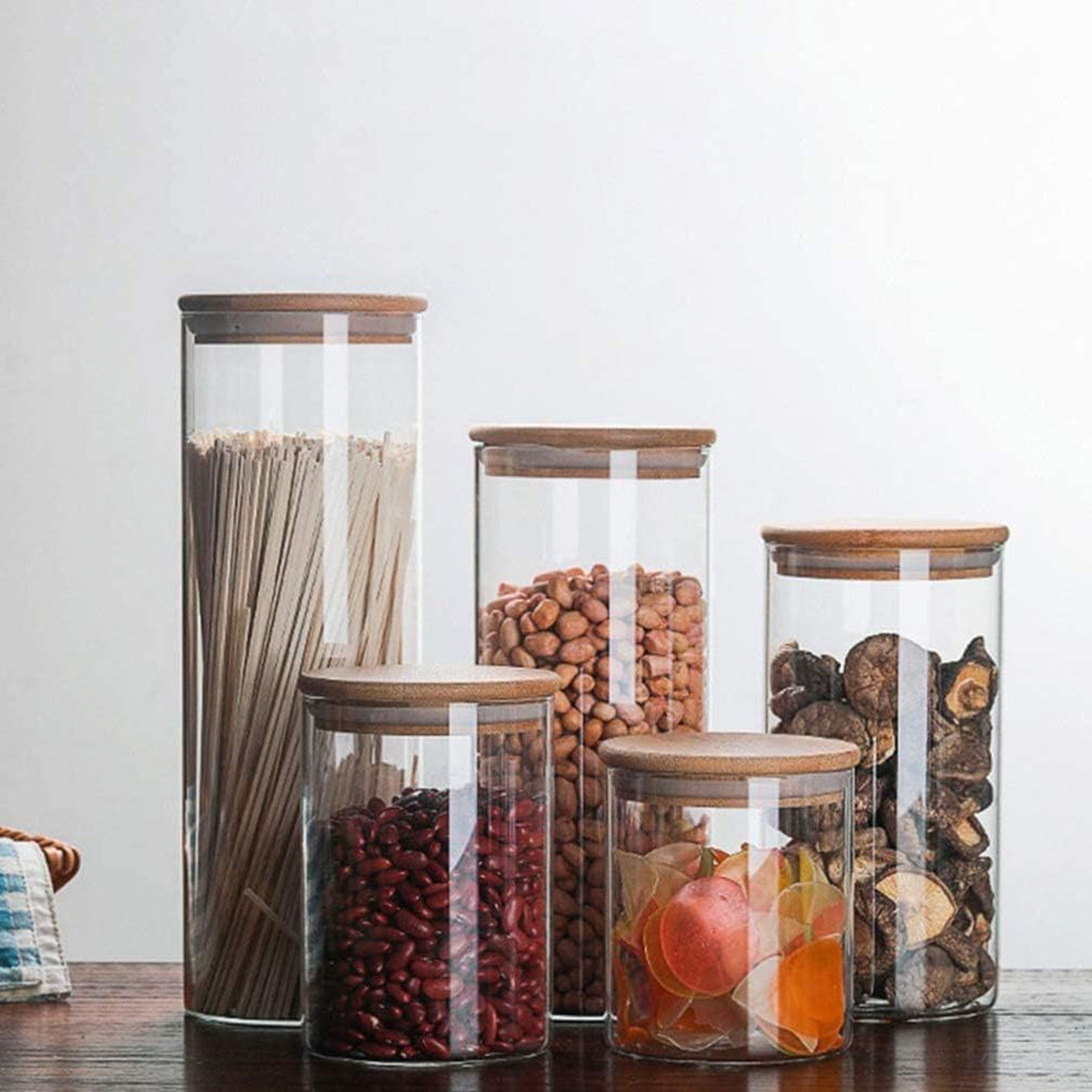 طقم جرات تخزين زجاج محكم الغلق من قطعتين بوروسيليكات من زين - 1.2 لتر-hbxhomeware-hbxkitchen-image-5