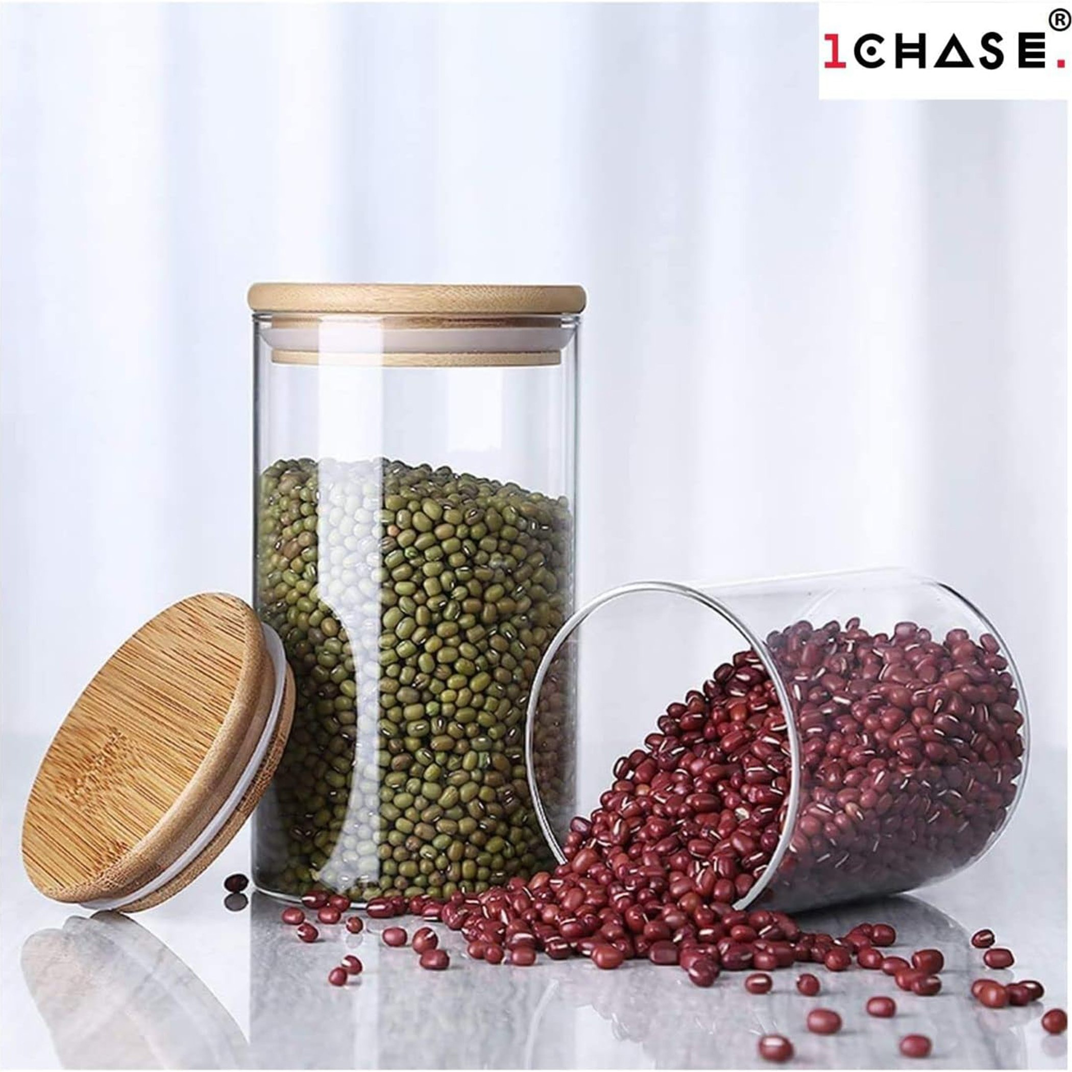 طقم جرات تخزين زجاج محكم الغلق من قطعتين بوروسيليكات من زين - 750 مل-hbxhomeware-hbxkitchen-image-2
